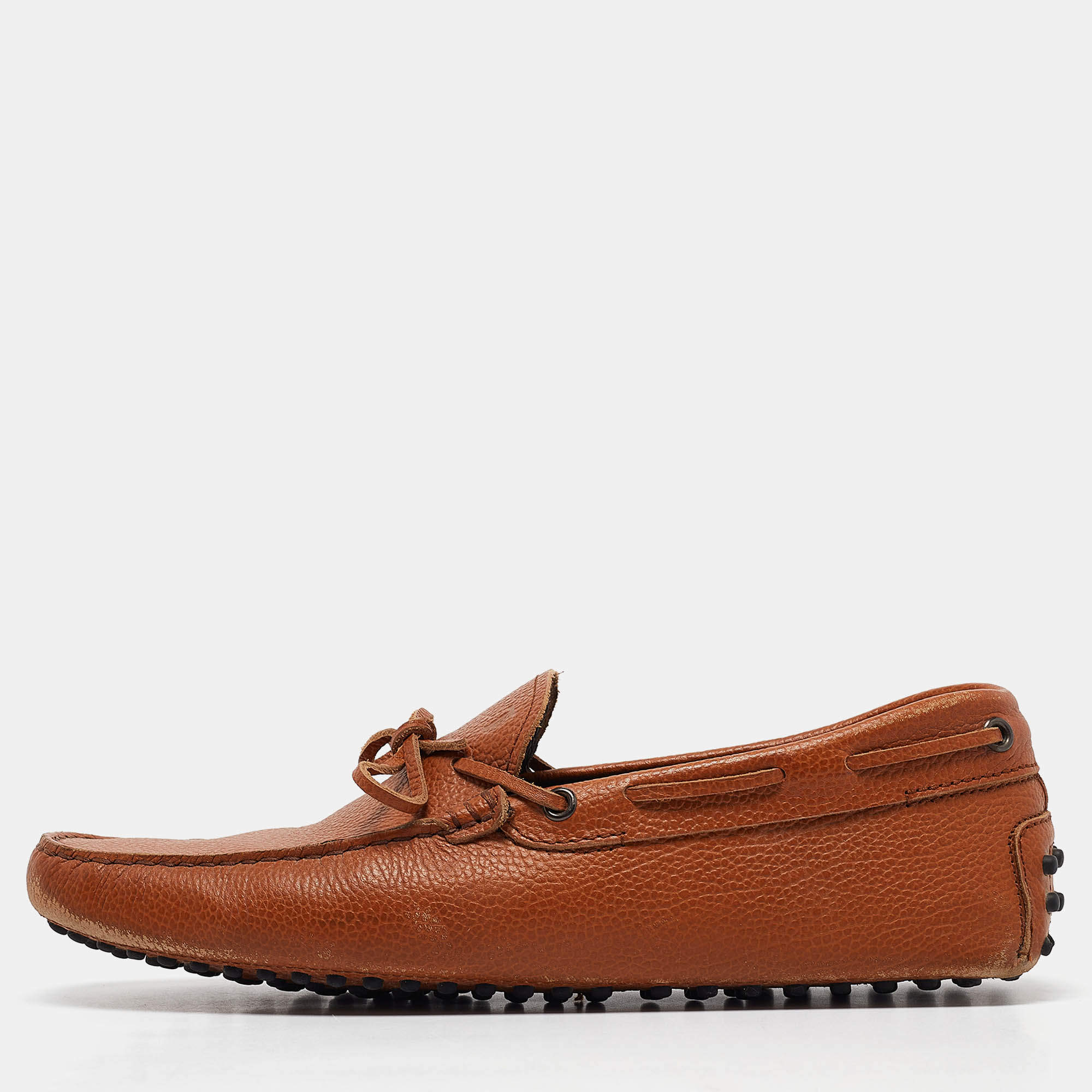 Tod's Brown Leather Driver Loafers Size 42