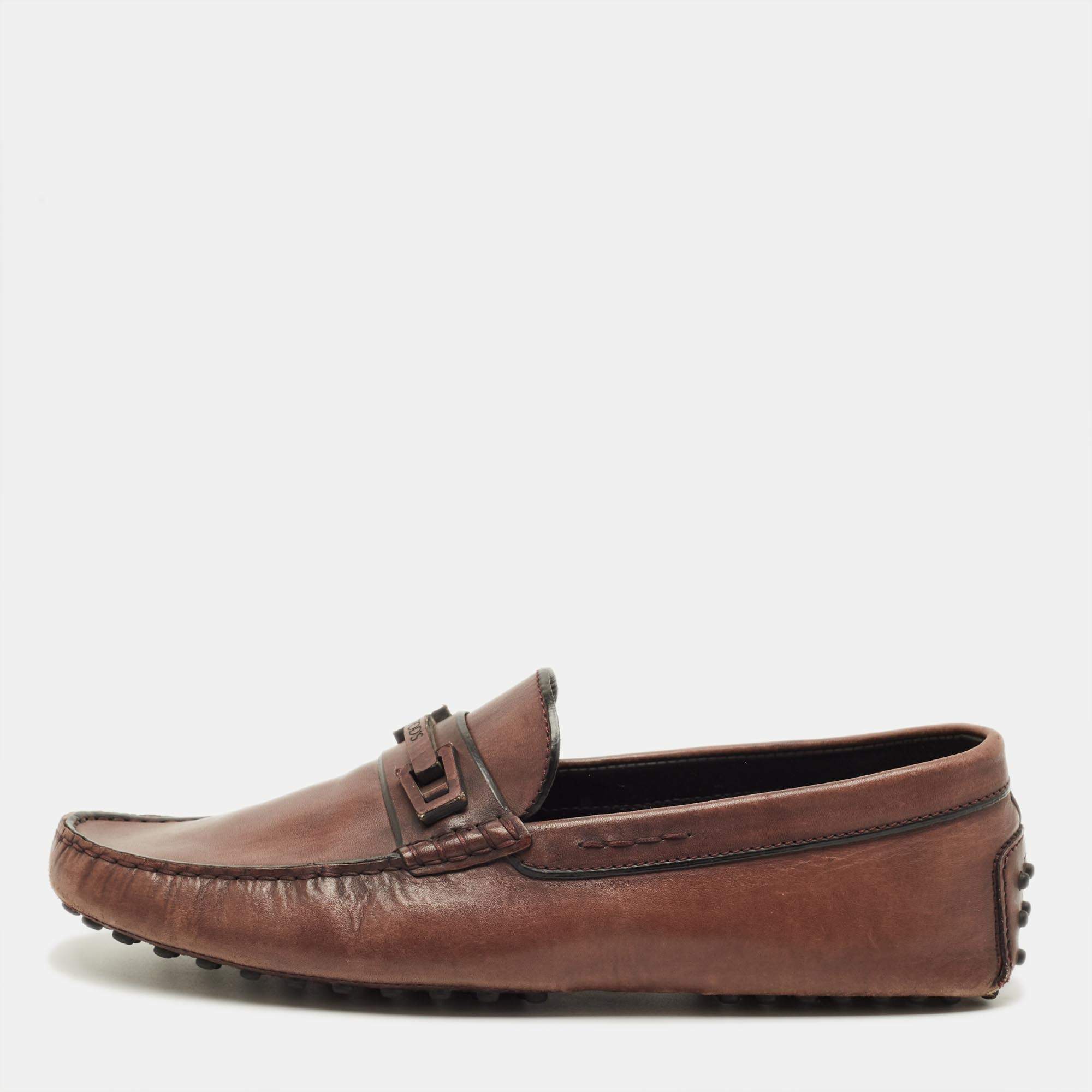 مملوكة مسبقًا Tod's Size 43 Brown Leather Penny Loafers