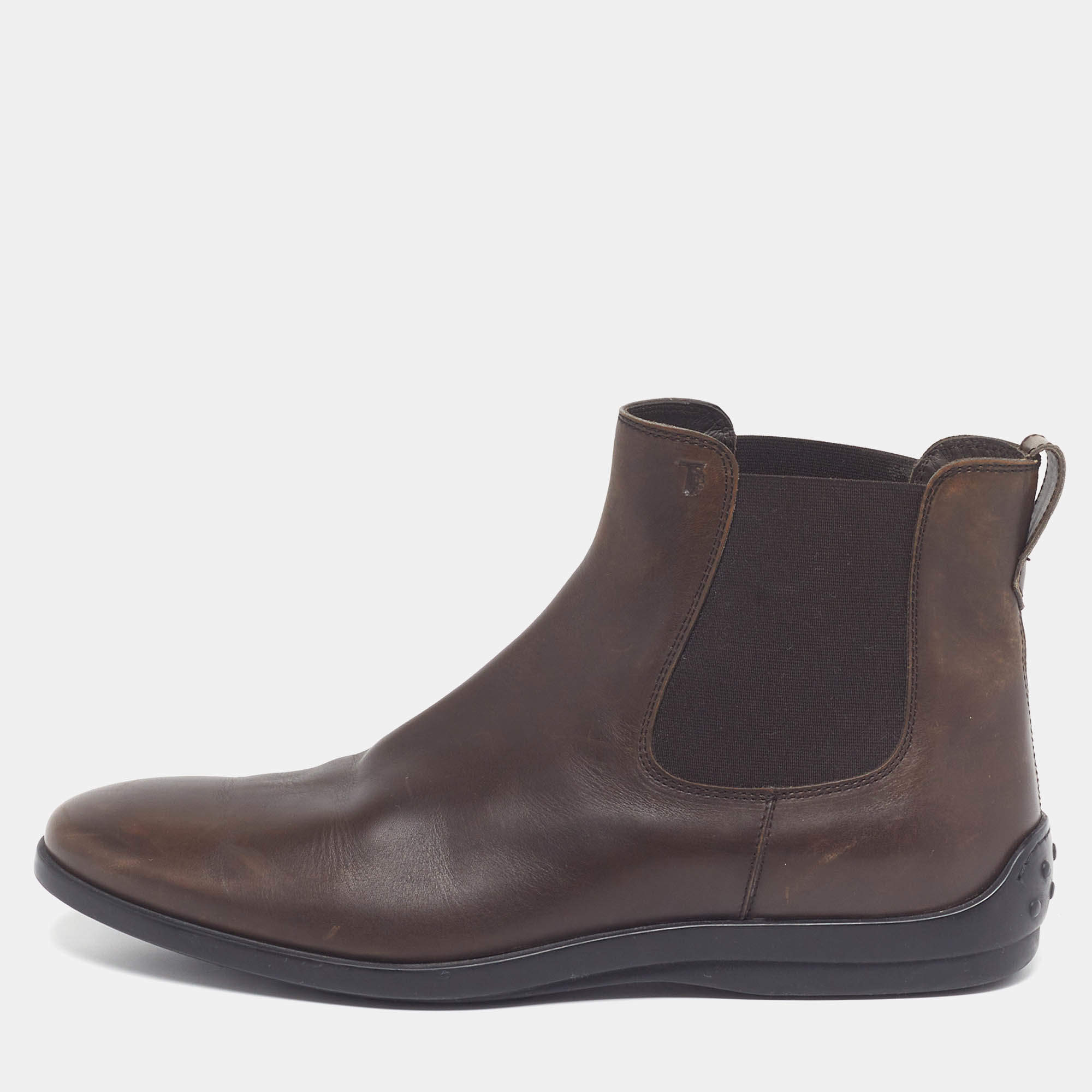 مملوكة مسبقًا Tod's Size 44 Brown Leather Chelsea Boots