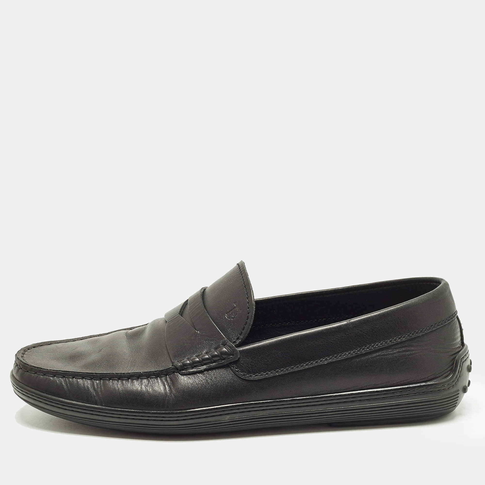مملوكة مسبقًا Tod's Size 43 Black Leather Penny Loafers