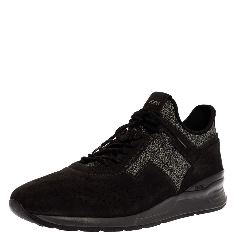 Pre Owned Tod's Black Suede Low Top Sneaker Size 45.5