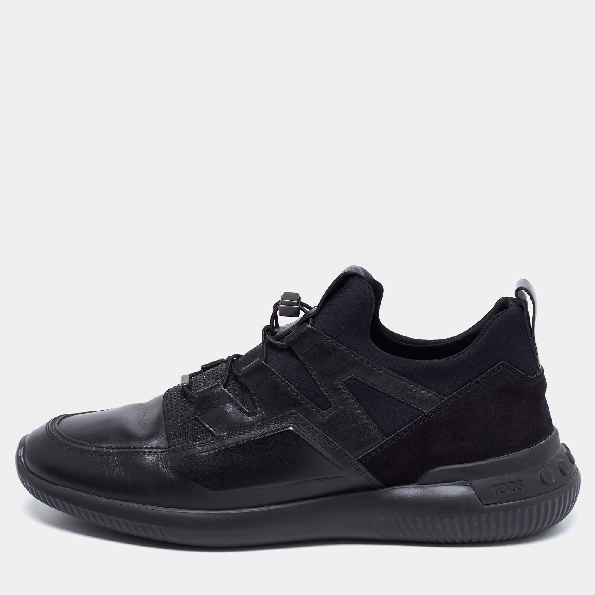 Tod's Black Leather Slip on sneakers Size 41