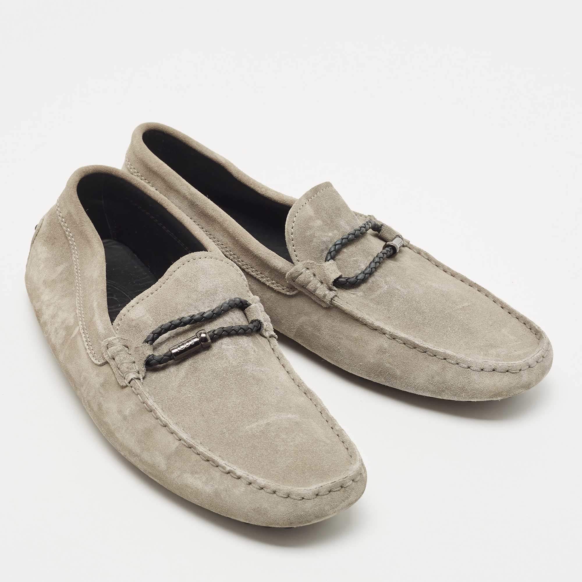 Louis Vuitton Grey Suede Loafers Size 8/38.5 - Yoogi's Closet