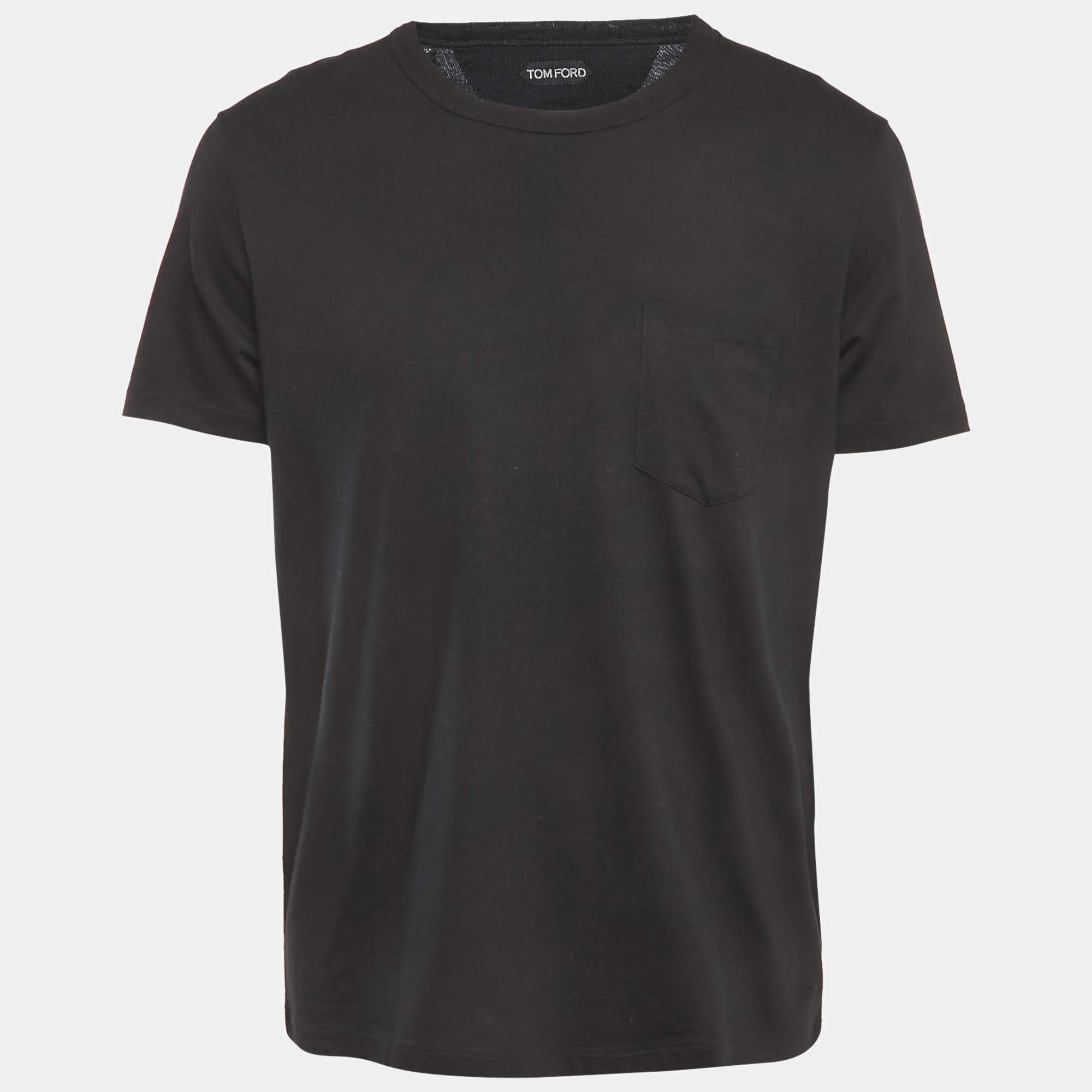 Pre Owned Tom Ford Black Jersey Crewneck T-Shirt XXL