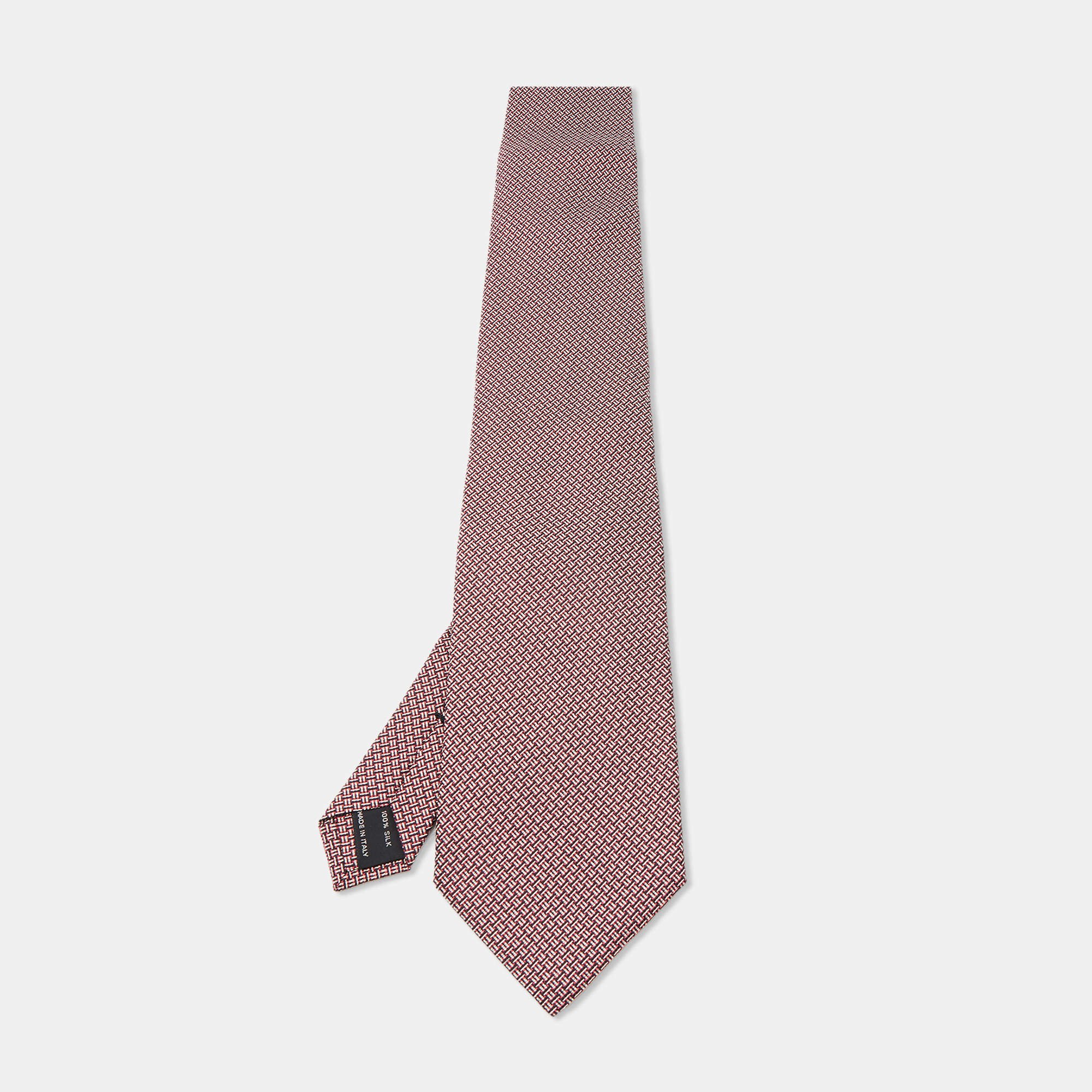 Tom Ford Red Patterned Silk Traditional Tie