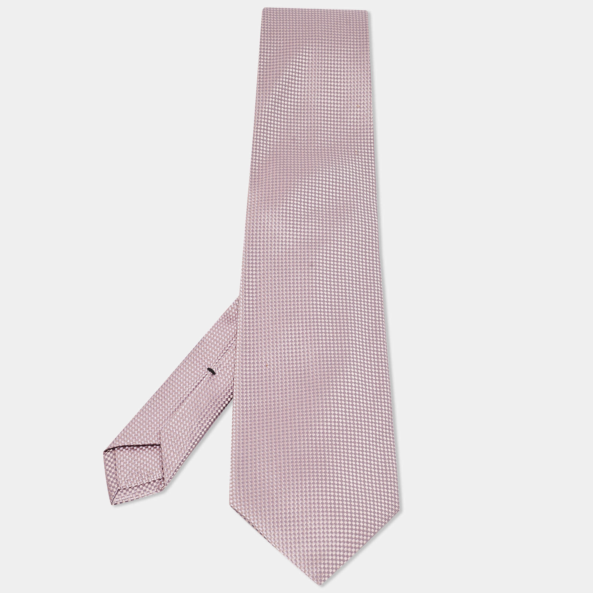 Tom Ford Pink Bucket Weave Silk Traditional Tie