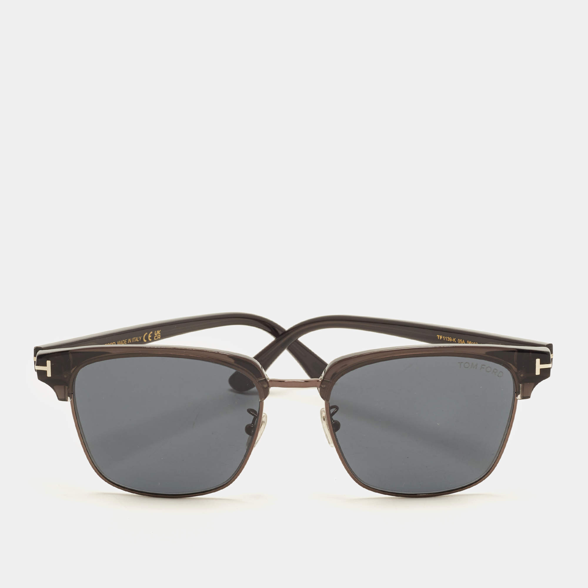 Pre Owned Tom Ford Black TF1139-K Square Sunglasses