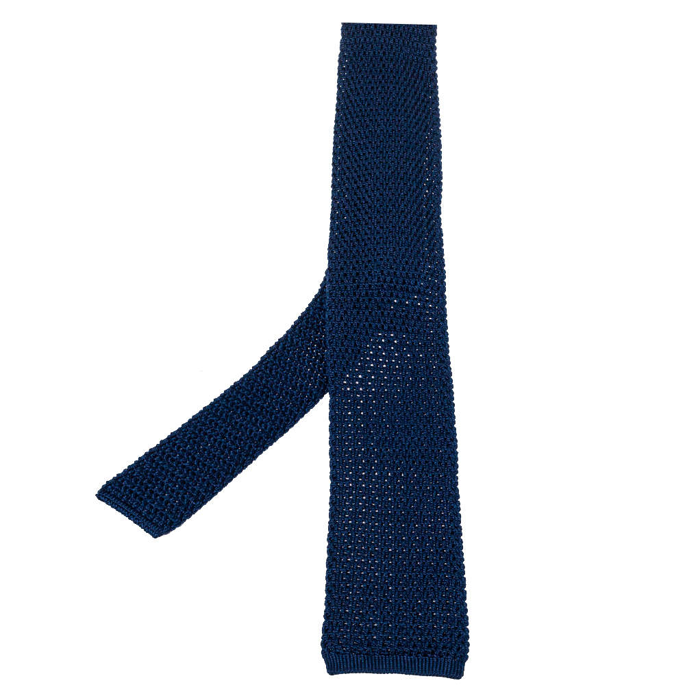 مملوكة مسبقًا Tom Ford Royal Blue Silk Knit Dégradé Tie 