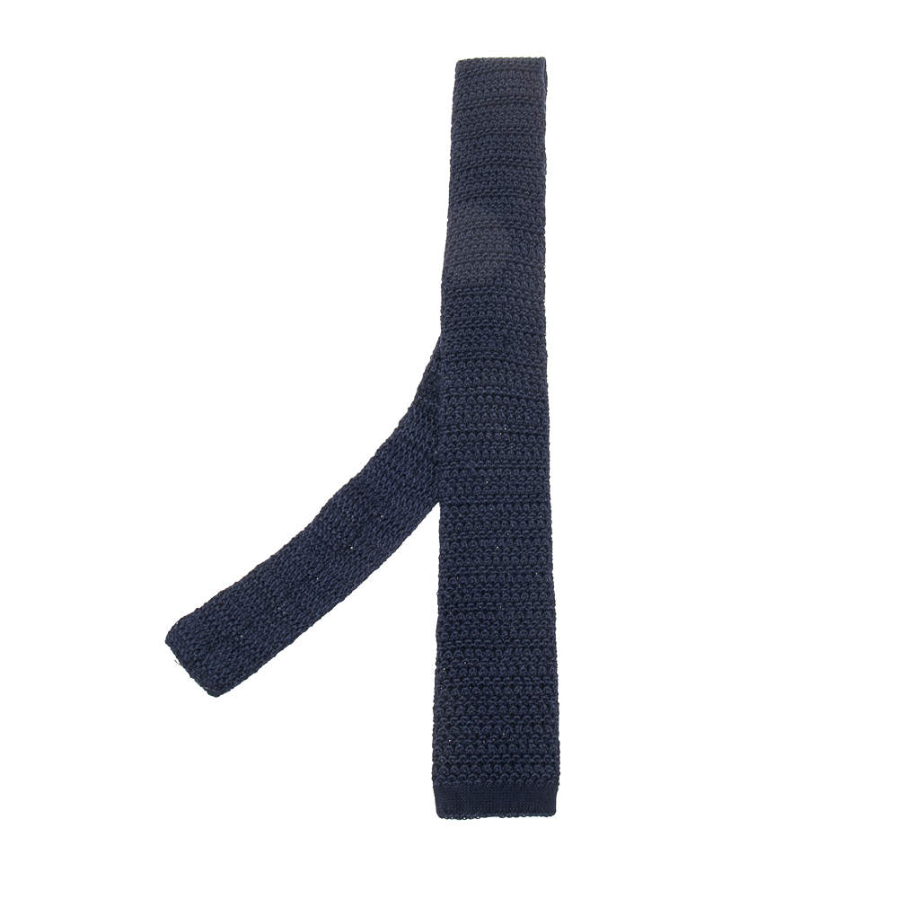 Tom Ford Navy Blue Silk Knit Tie
