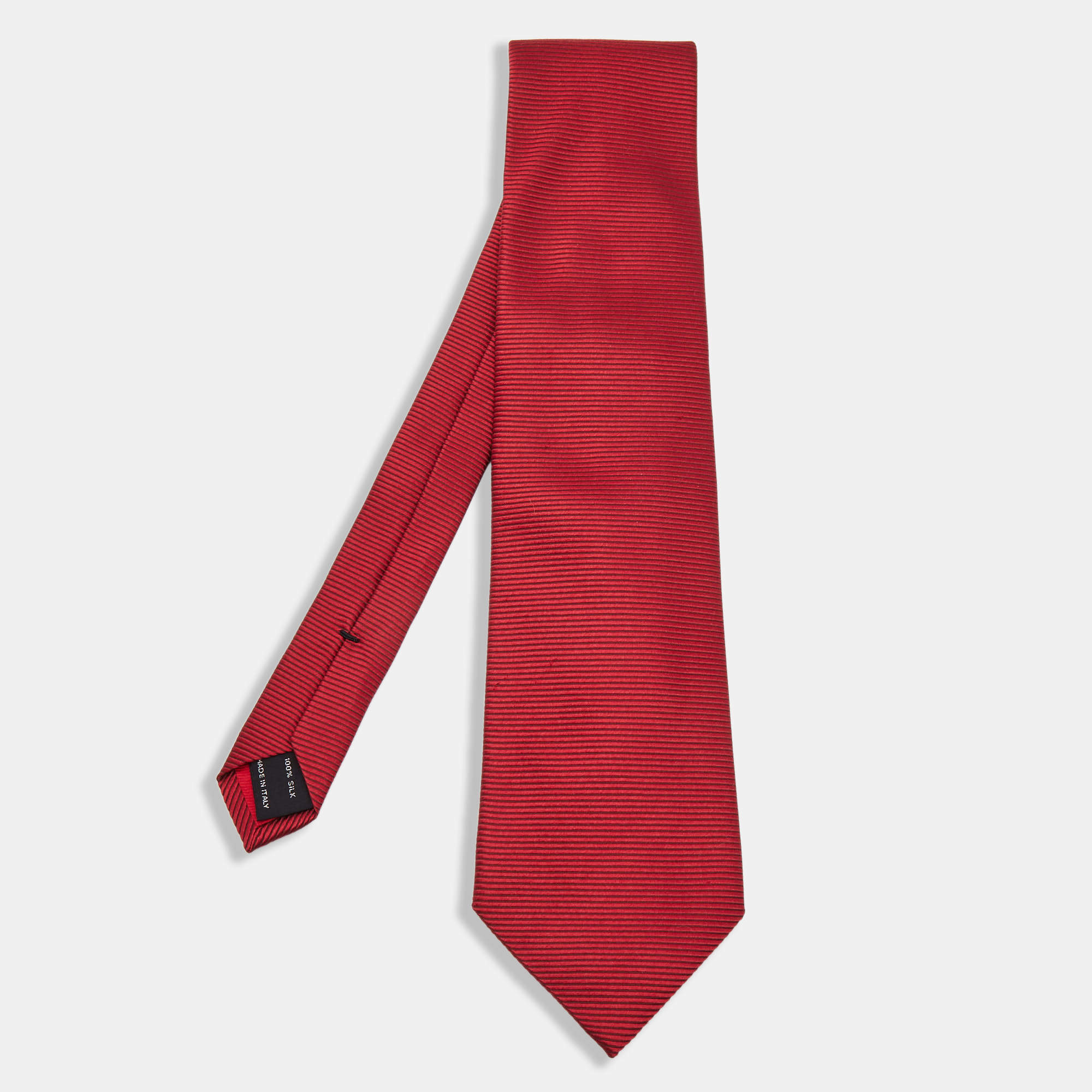 Tom Ford Red Striped Silk Tie