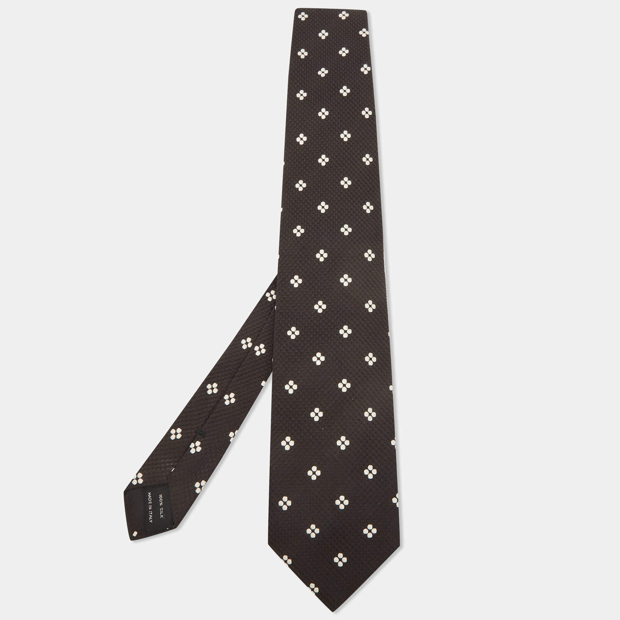 Tom Ford Black Jacquard Silk Tie