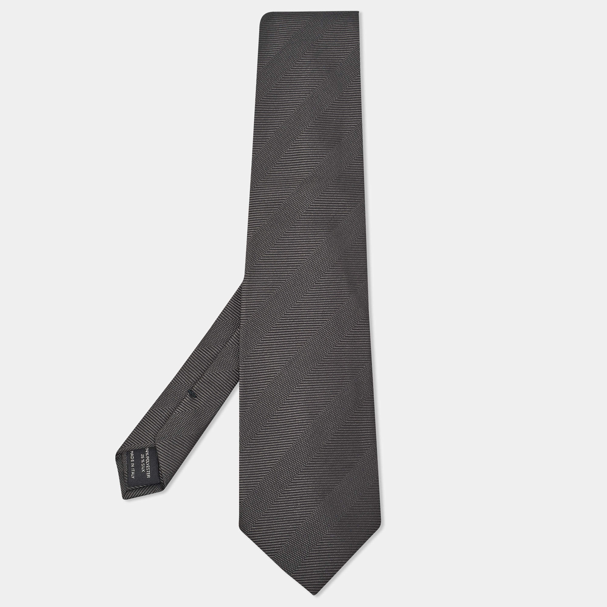 Tom Ford Black Stripe Jacquard  Tie