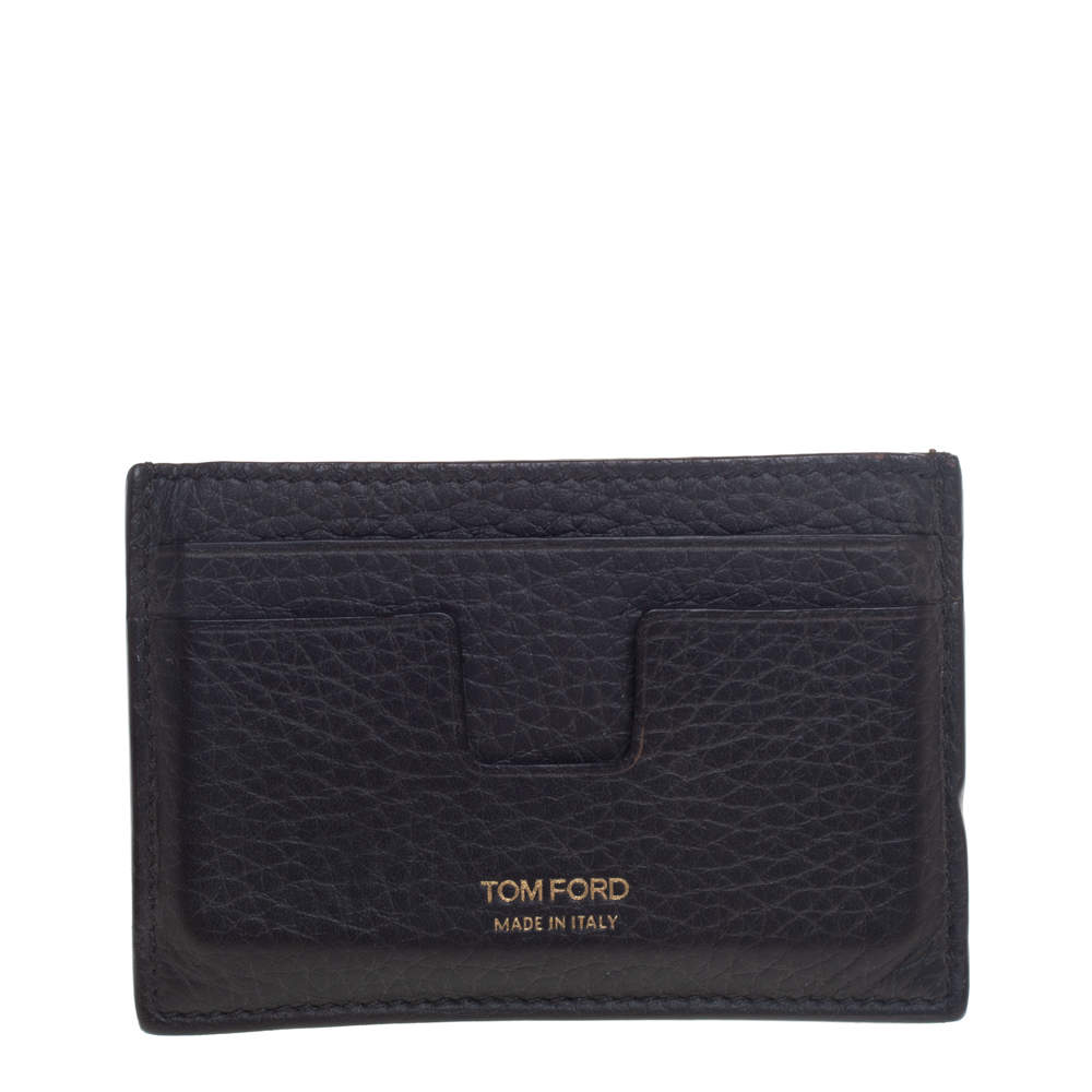 Tom Ford Dark Brown Leather Card Holder