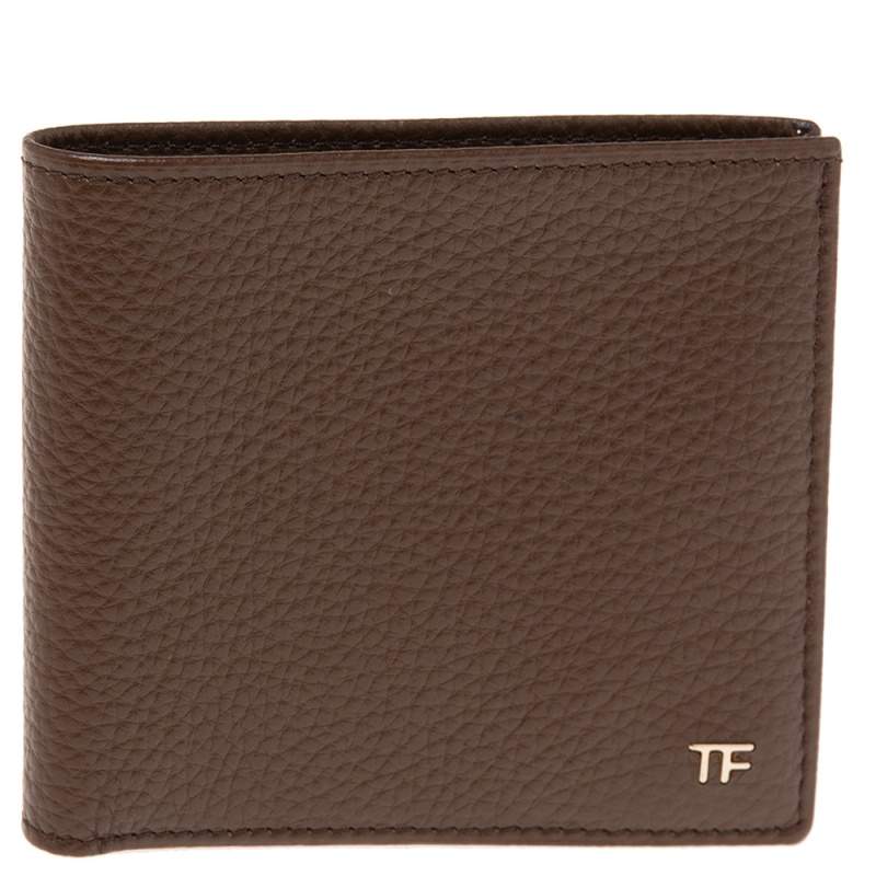 Tom Ford Brown Leather Bifold Wallet