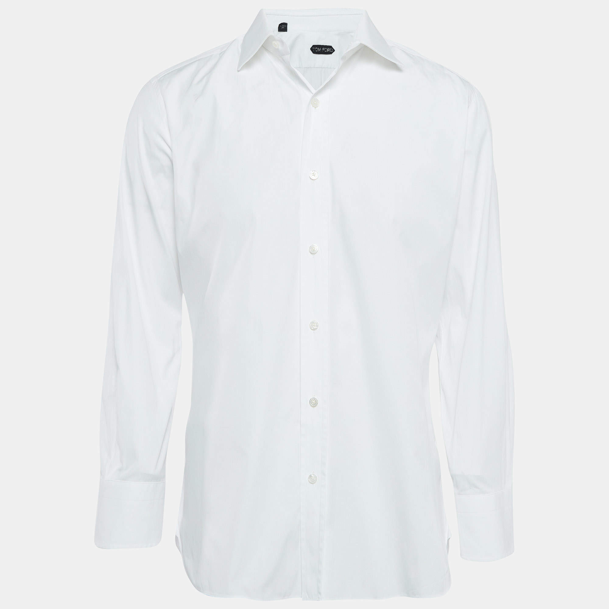 Pre Owned Tom Ford White Cotton Long Sleeve Shirt XL