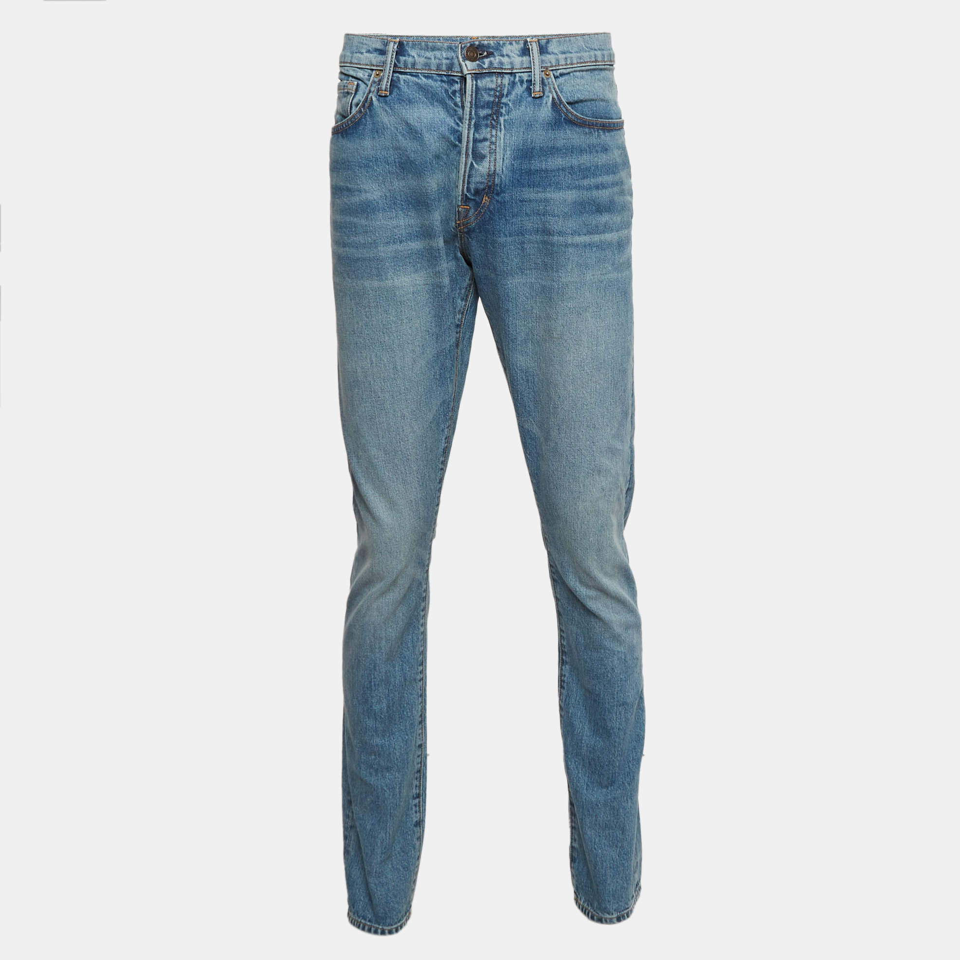 Tom Ford Blue Washed Denim Jeans XL Waist 36"