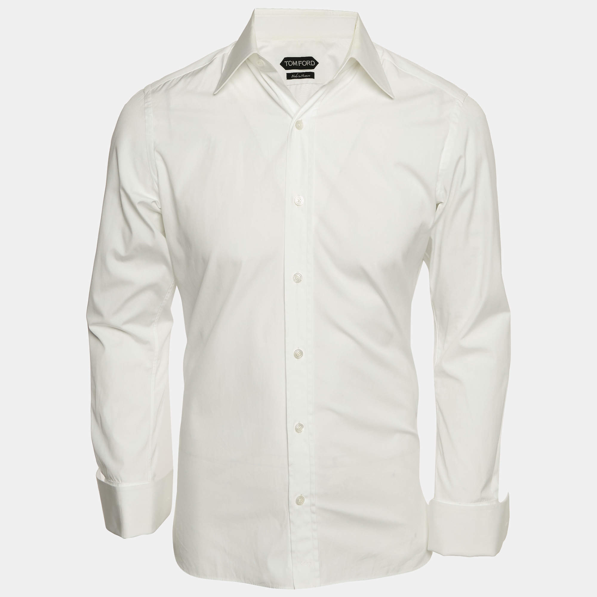 Tom Ford White Cotton Made To Measure Shirt M
