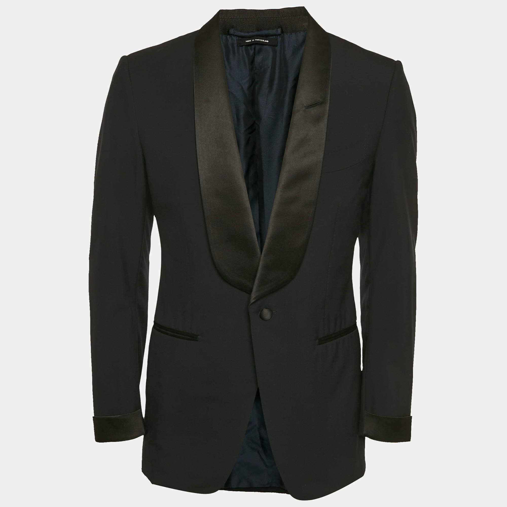 Tom Ford Navy Blue Wool Regular Fit Blazer M