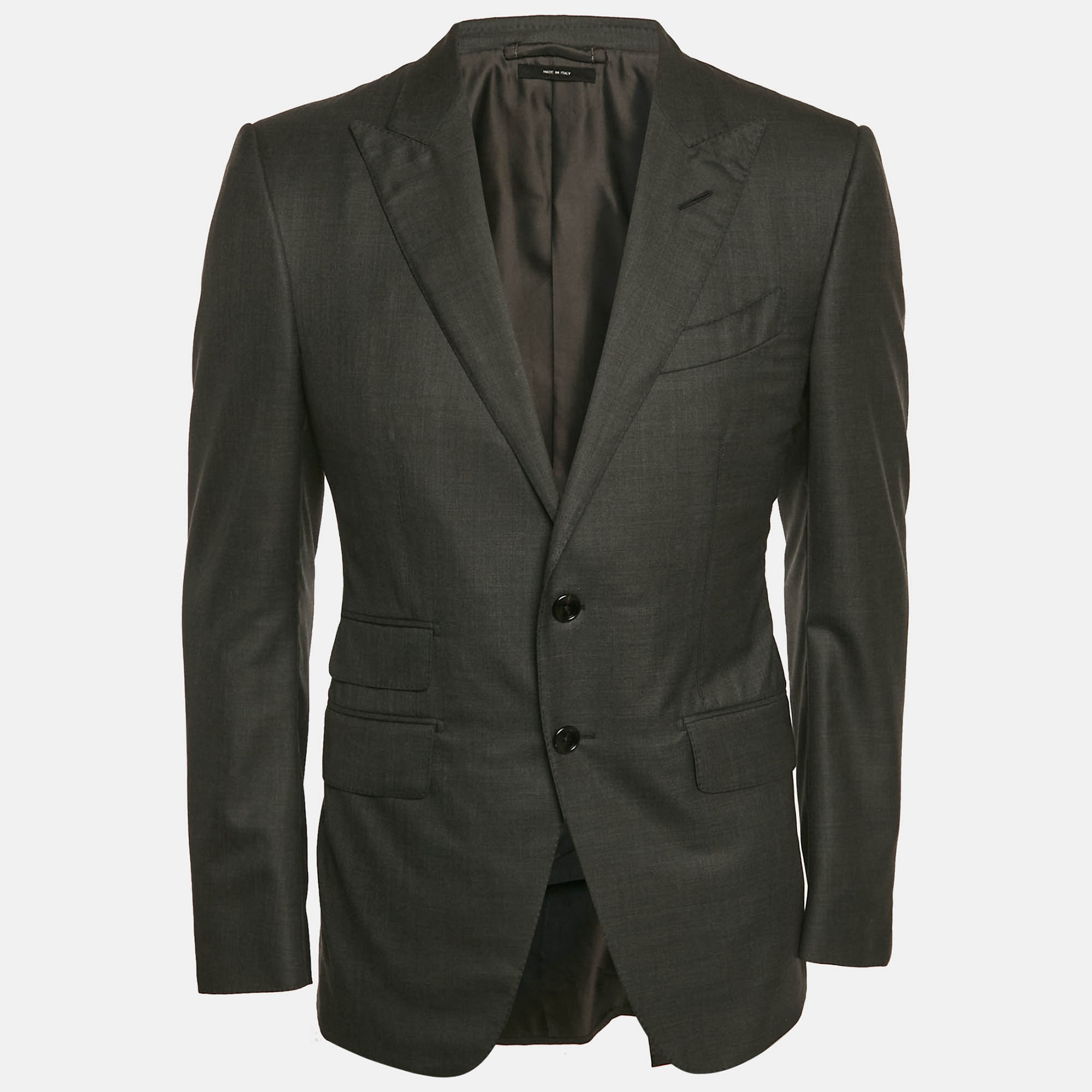 مملوكة مسبقًا Tom Ford Grey Wool O'Conner Blazer S