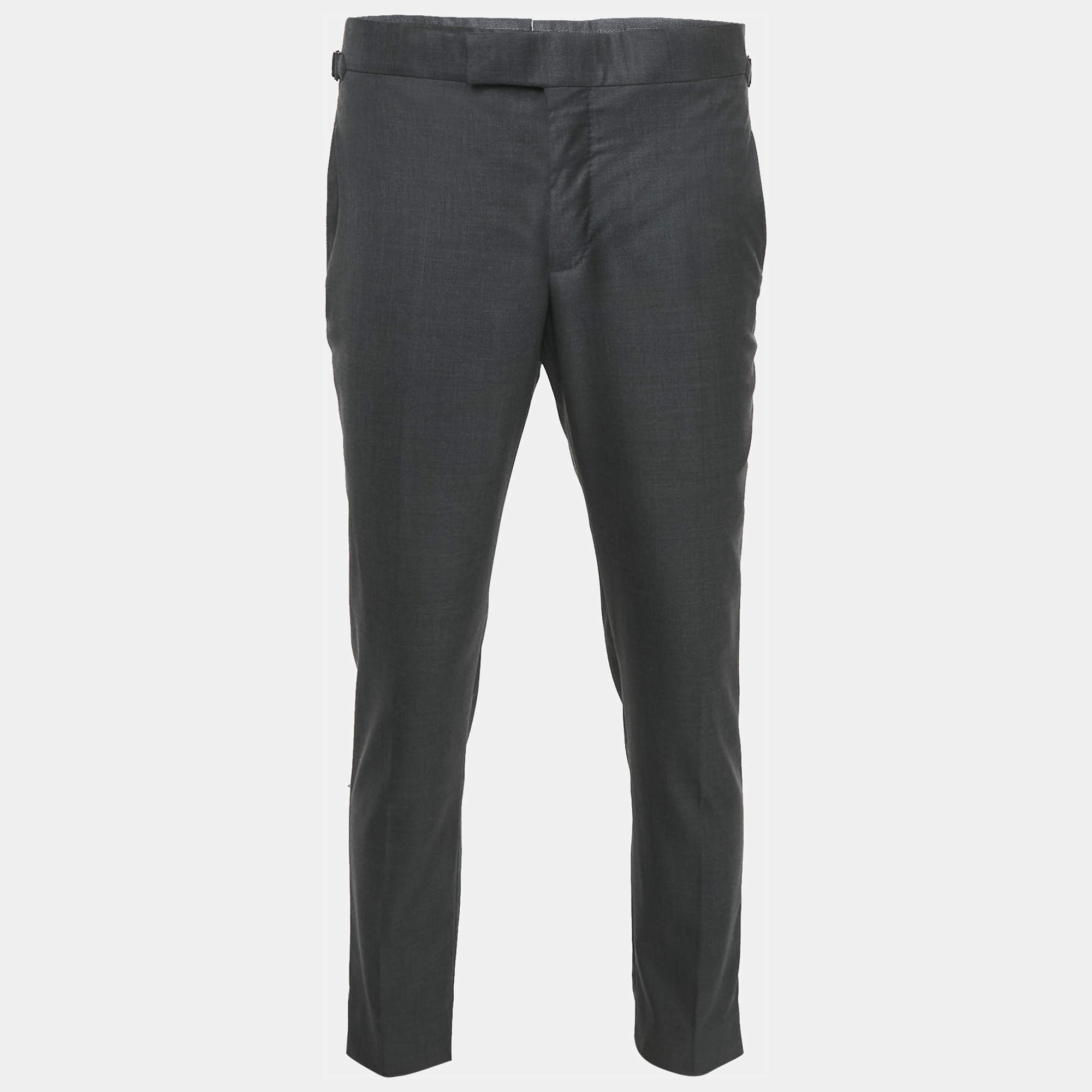 Pre Owned Tom Ford Grey Wool Formal Trousers S
