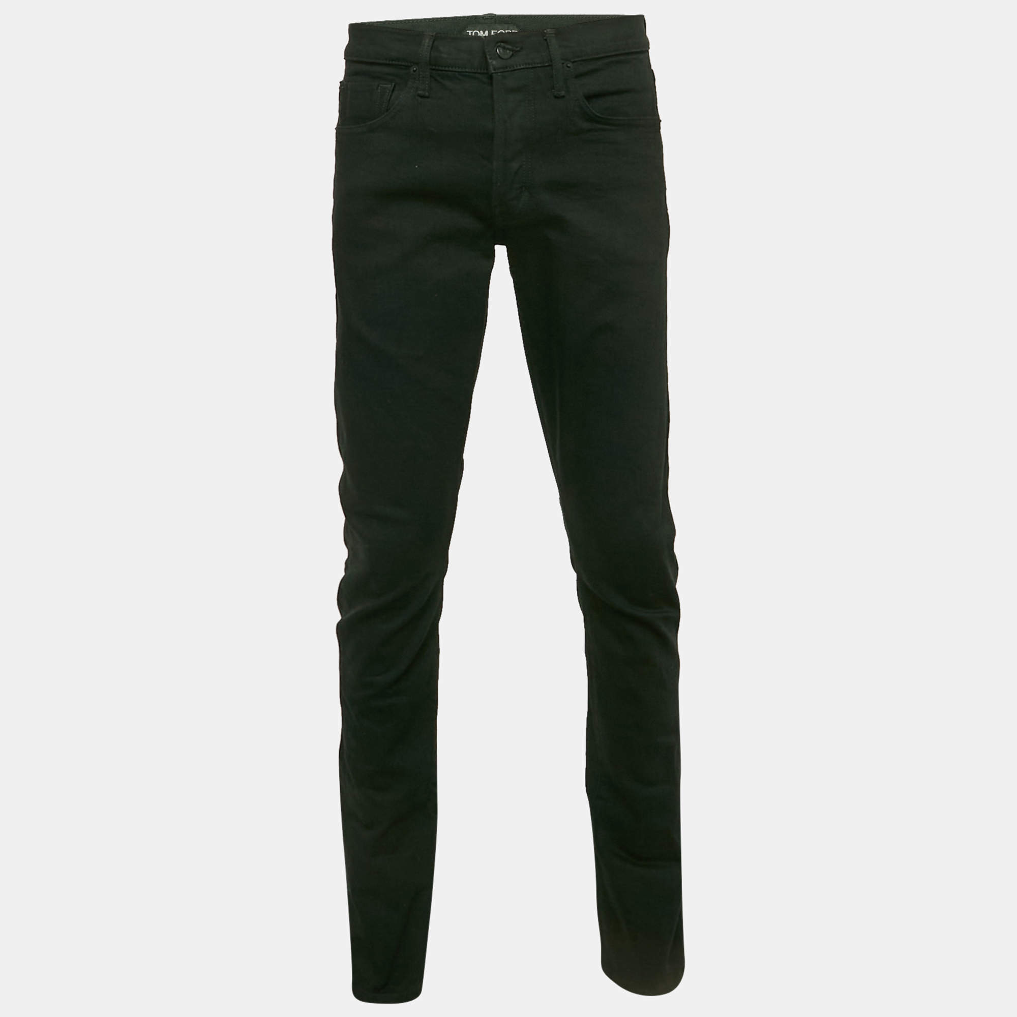 Tom Ford Black Denim Regular Fit Jeans L Waist 34"