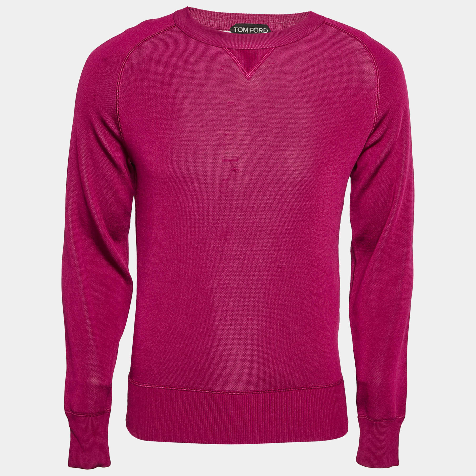 Tom Ford Pink Jersey Long Sleeve Pullover M