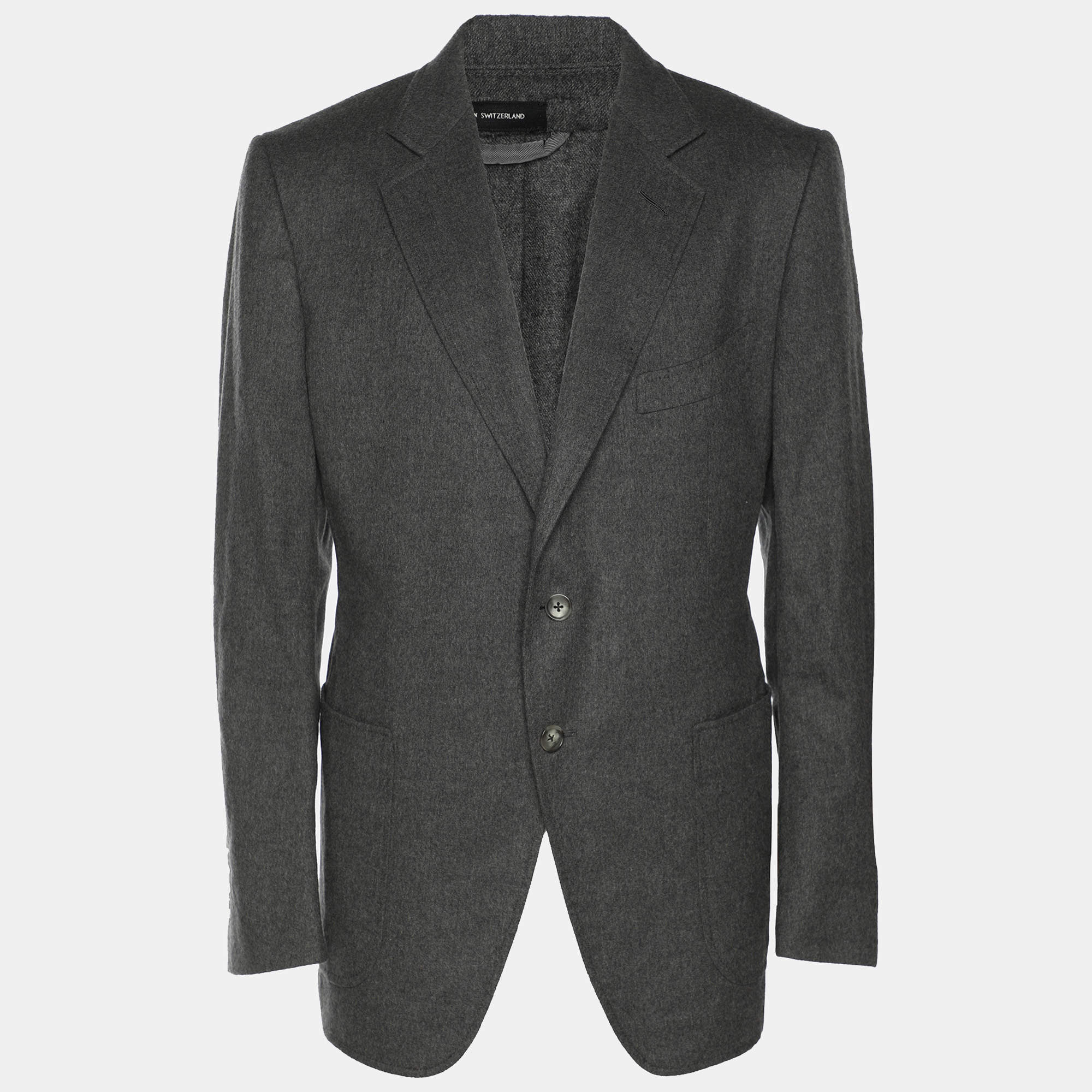 Tom Ford Grey Cashmere Button Blazer L