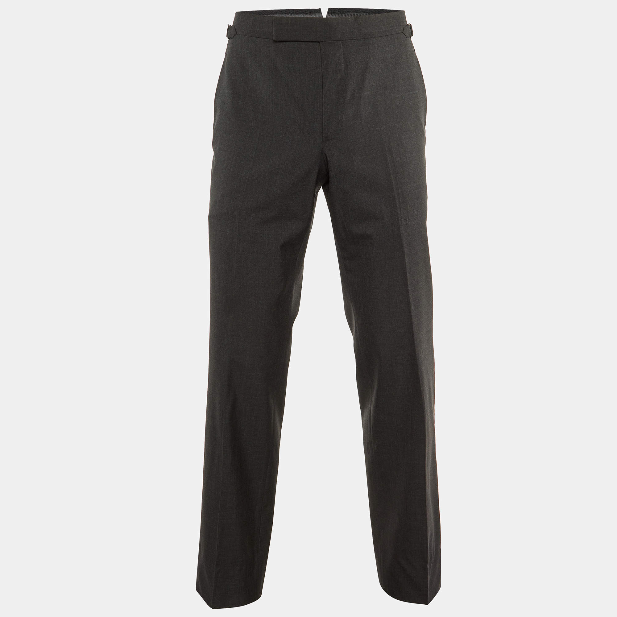 Tom Ford Charcoal Grey Wool Tailored Pants M