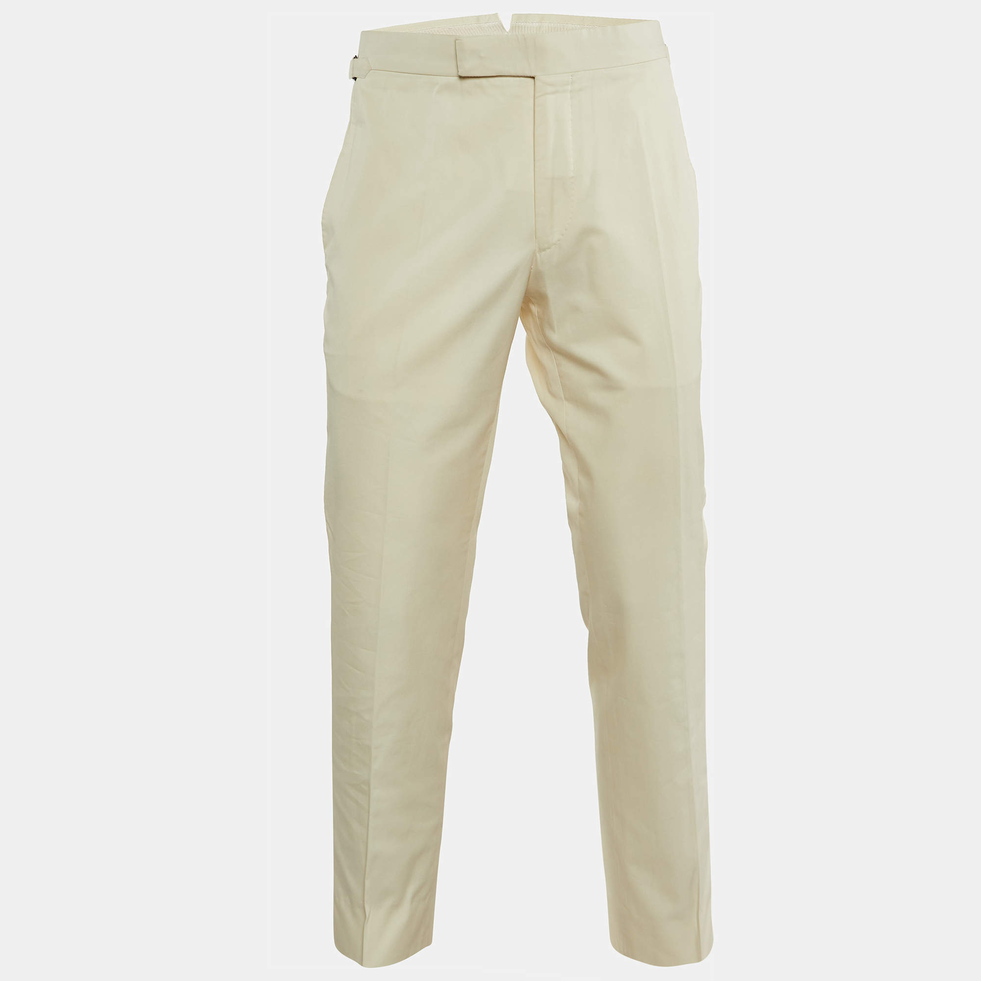 Tom Ford Ivory Cotton Chino Pants M