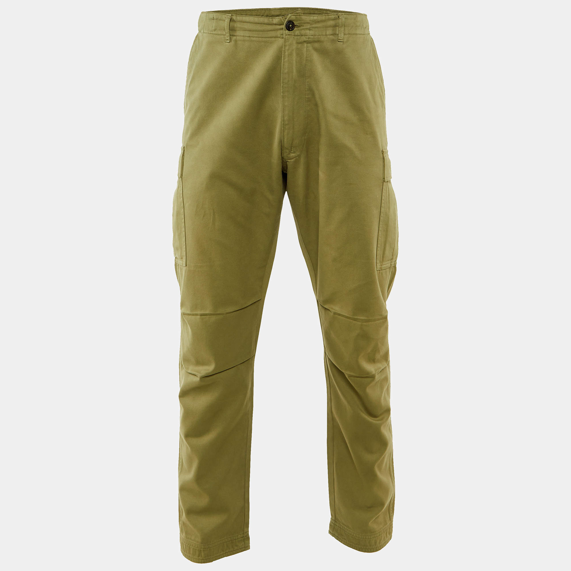 Pre Owned Tom Ford Green Cotton Buckle Trim Cargo Pants XXL