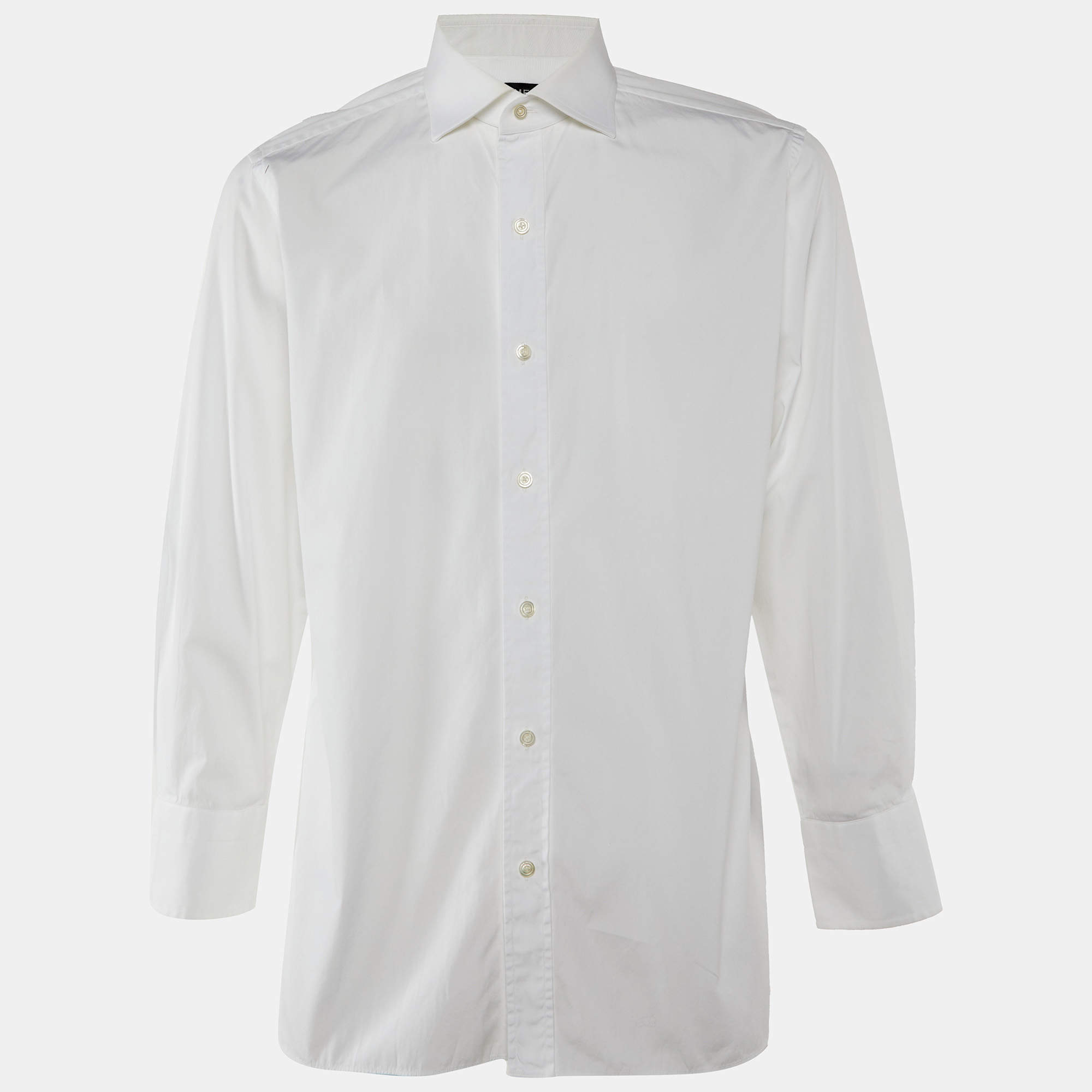 Pre Owned Tom Ford White Button Front Long Sleeve Shirt XXXL