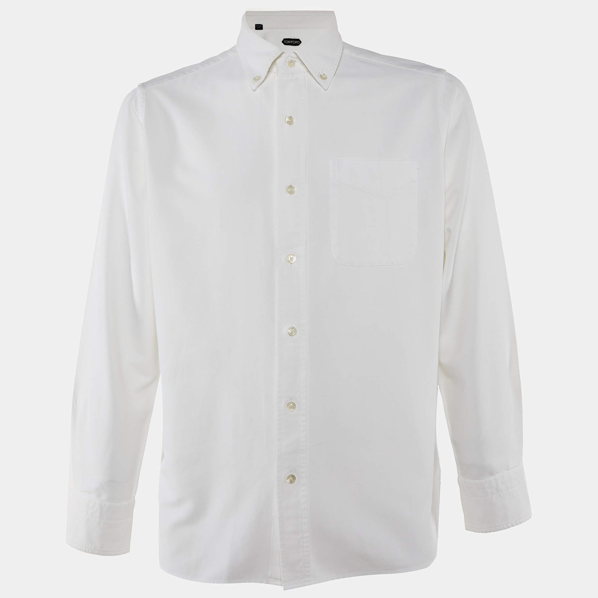 Pre Owned Tom Ford White Cotton Button Down Shirt XXL