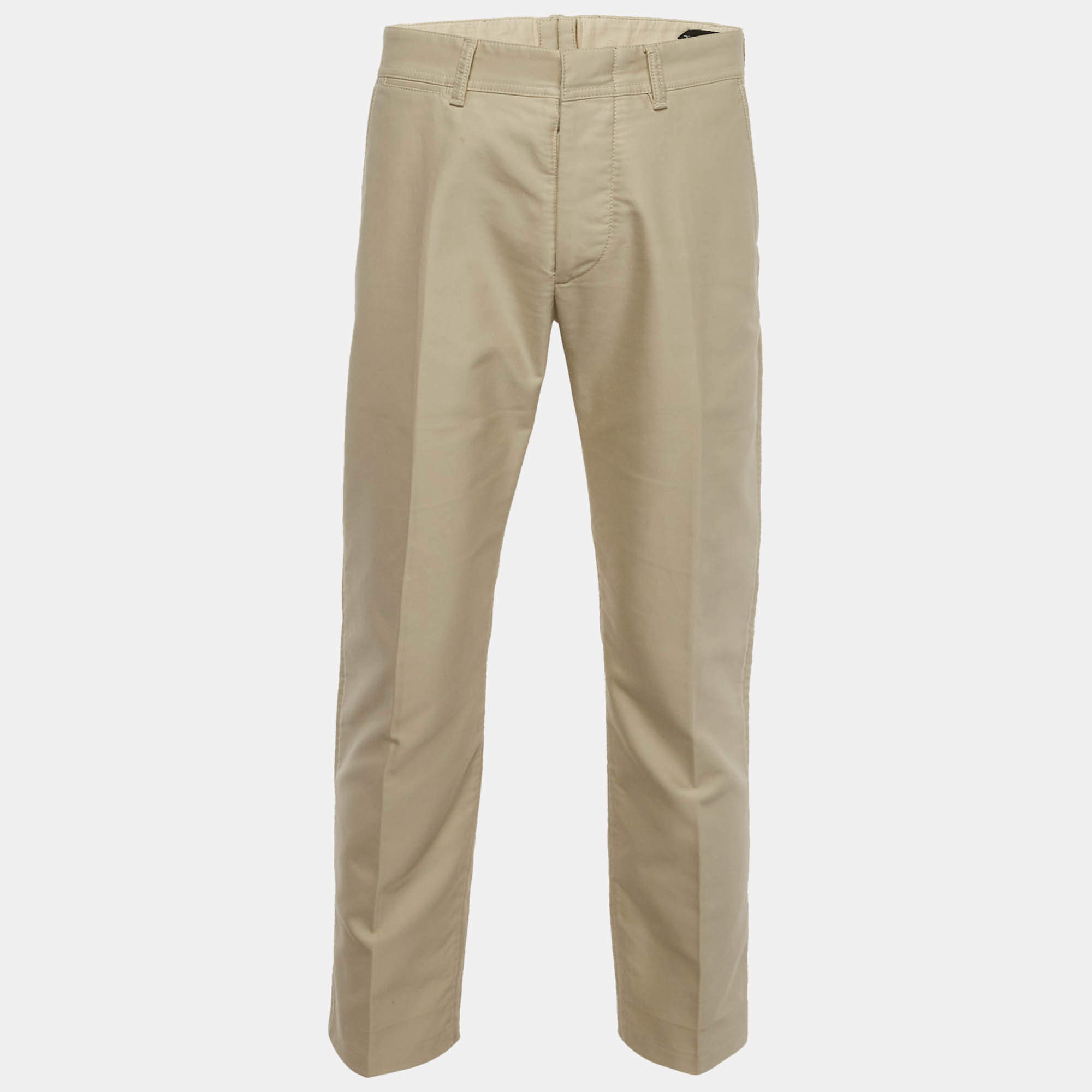 Pre Owned Tom Ford Beige Cotton Chino Button Up Trousers M
