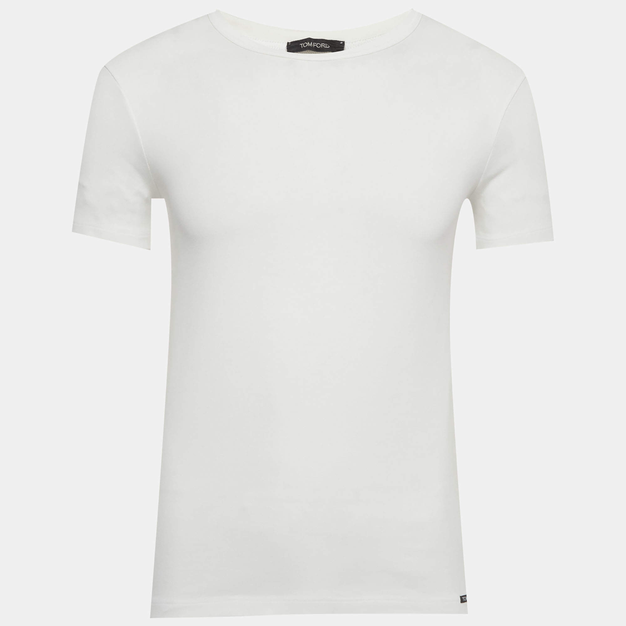 Pre Owned Tom Ford White Jersey Knit Crew Neck T-Shirt S