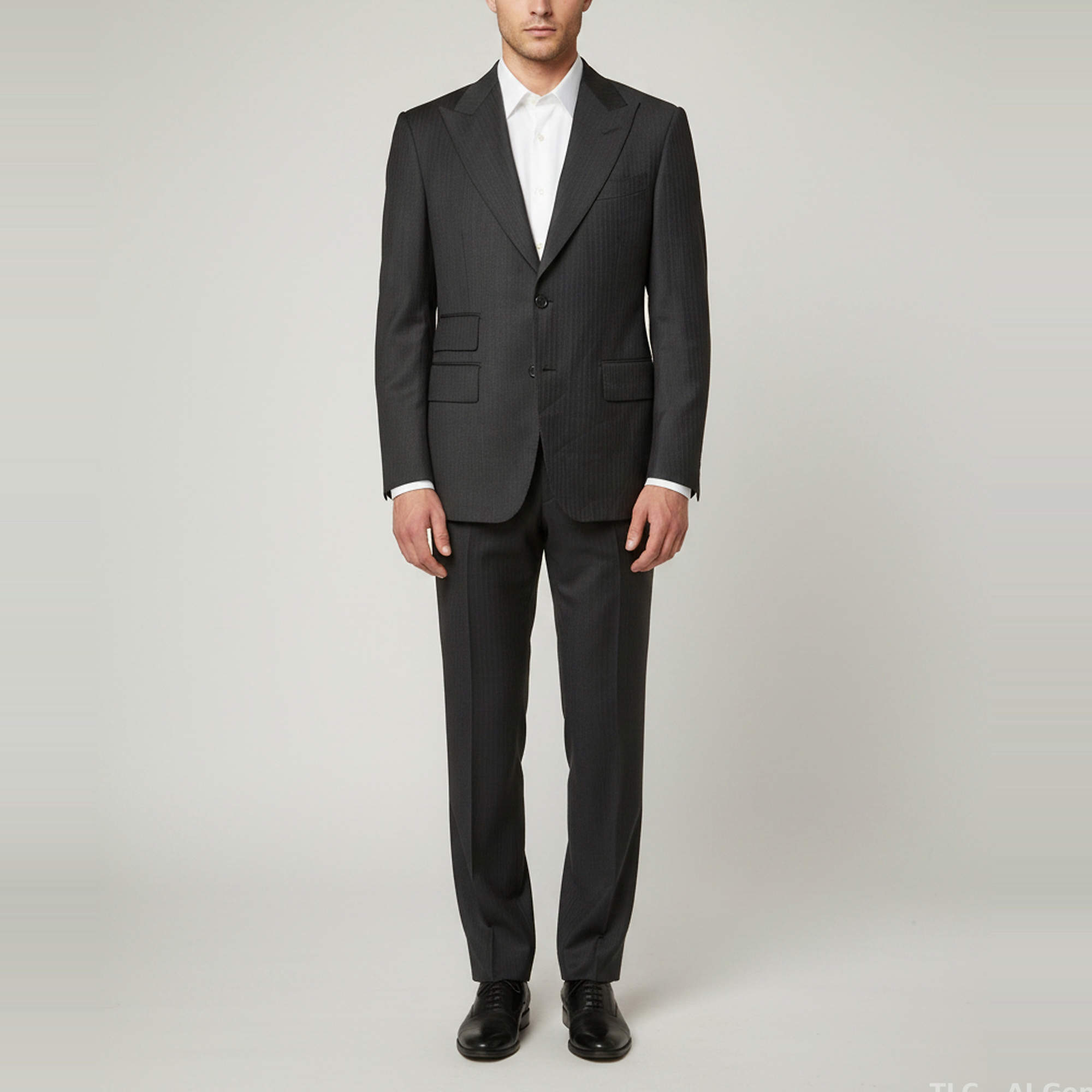 Pre Owned Tom Ford Grey Wool Tailored Suit L