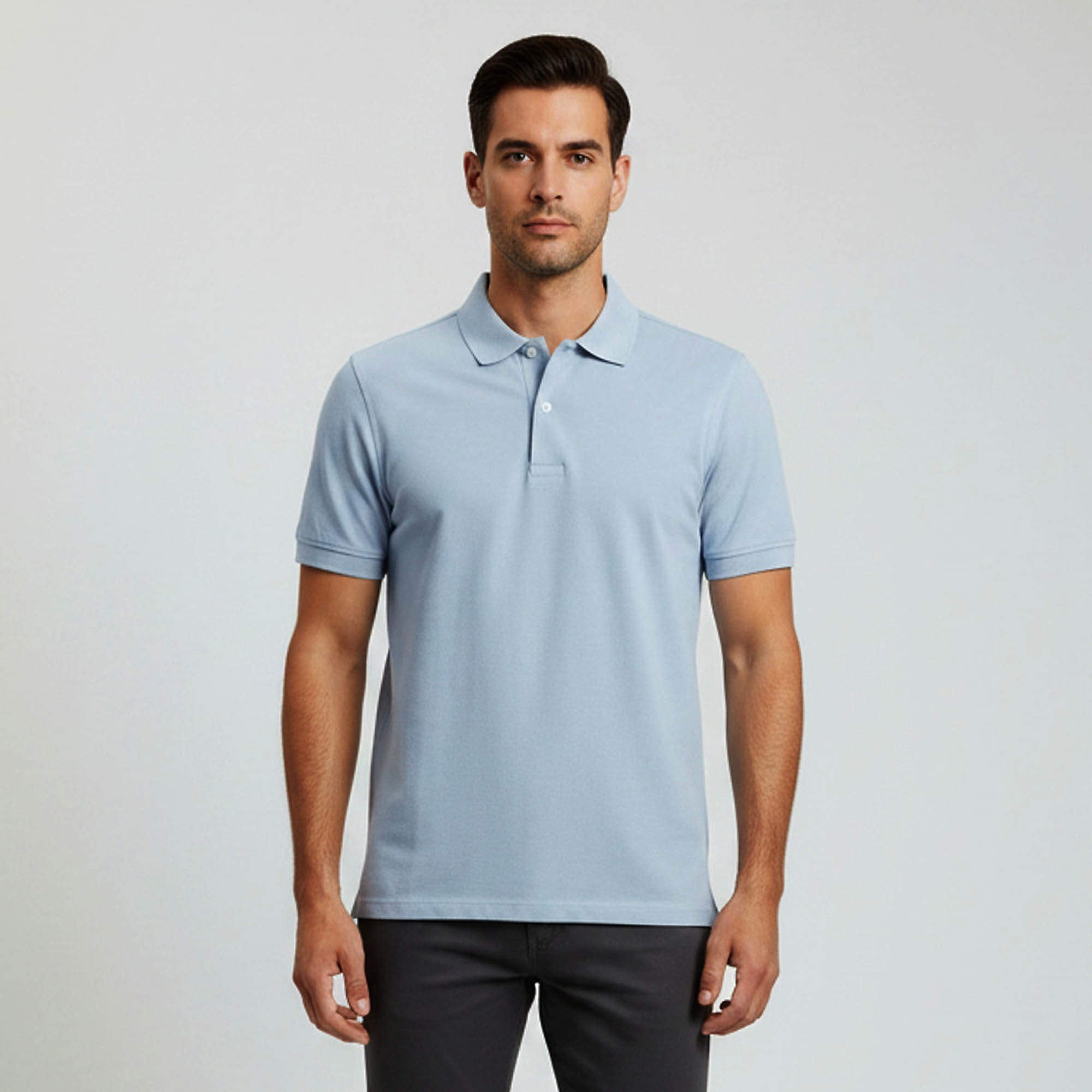 مملوكة مسبقًا Tom Ford Light Blue Cotton Pique Polo T-Shirt XXL