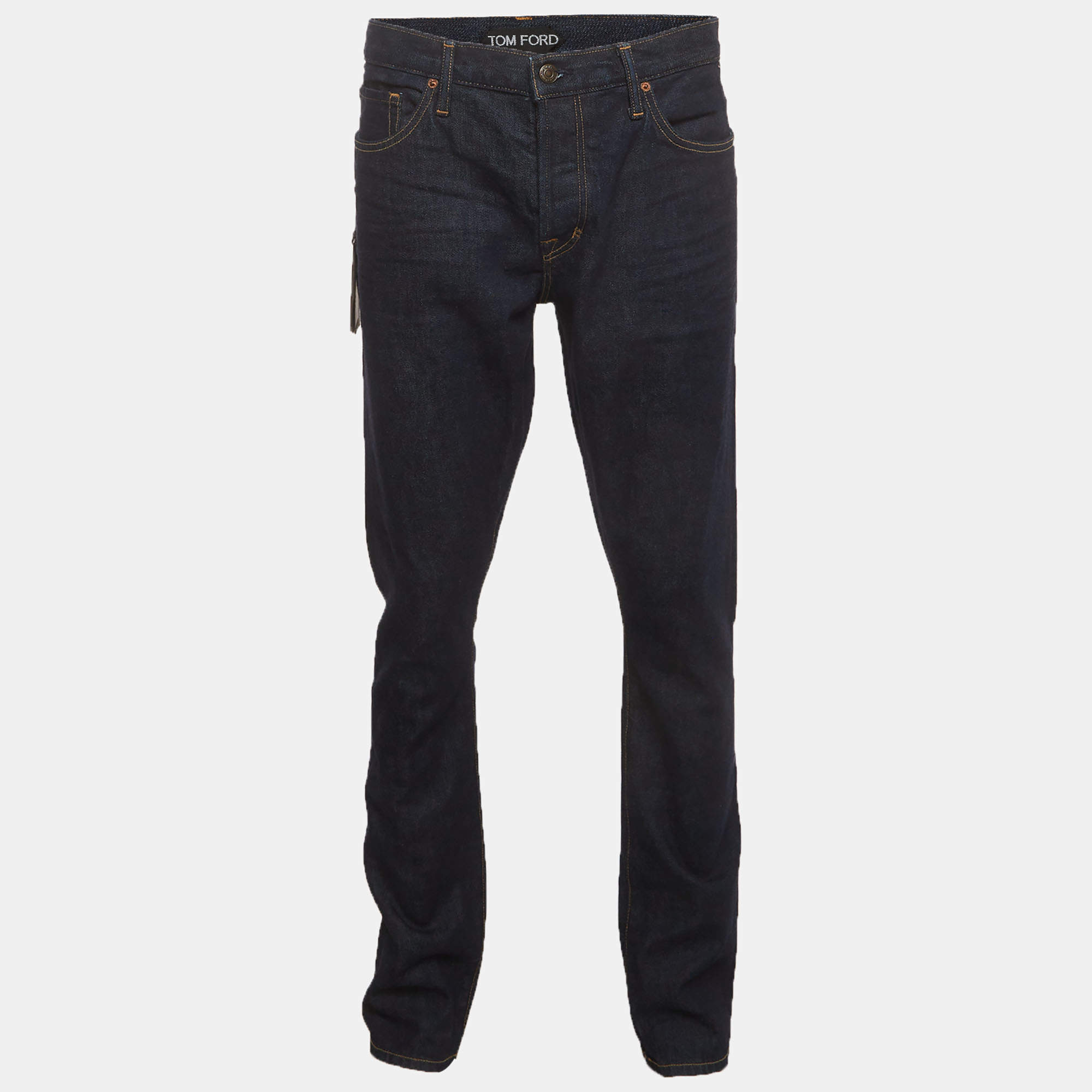 Pre Owned Tom Ford Blue Denim Slim Fit Jeans XXL/Waist 37"