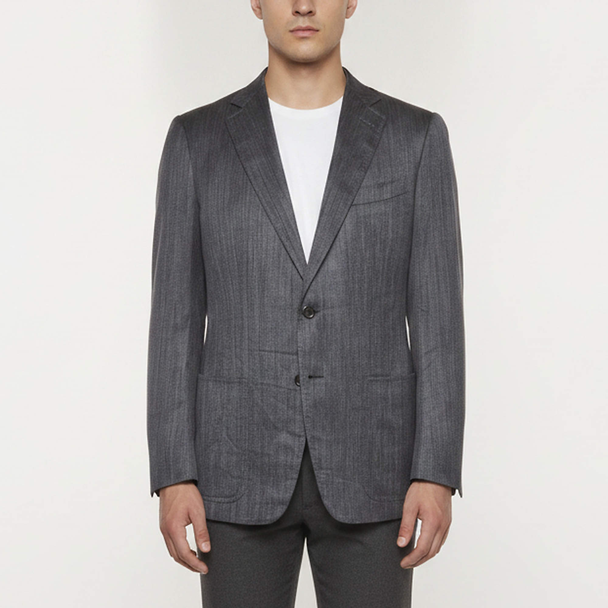 Pre Owned Tom Ford Grey Striped Wool Blend Single Breasted Blazer XL