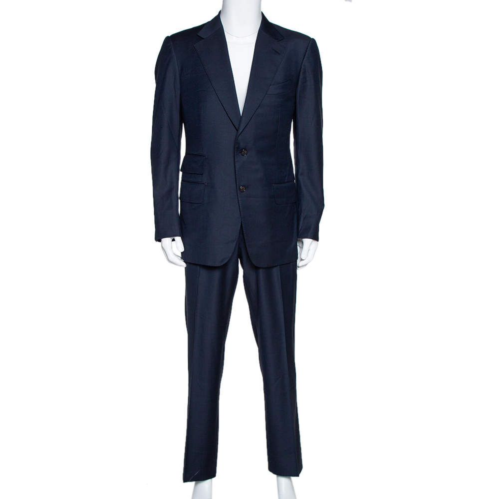Tom Ford Navy Blue Wool Tailored Suit XL