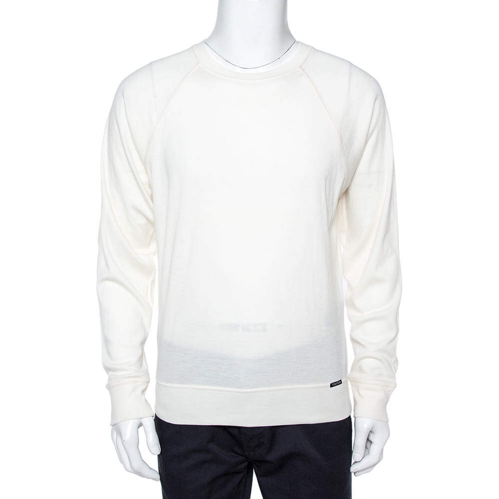 Tom Ford Cream Cashmere Sweatshirt XL