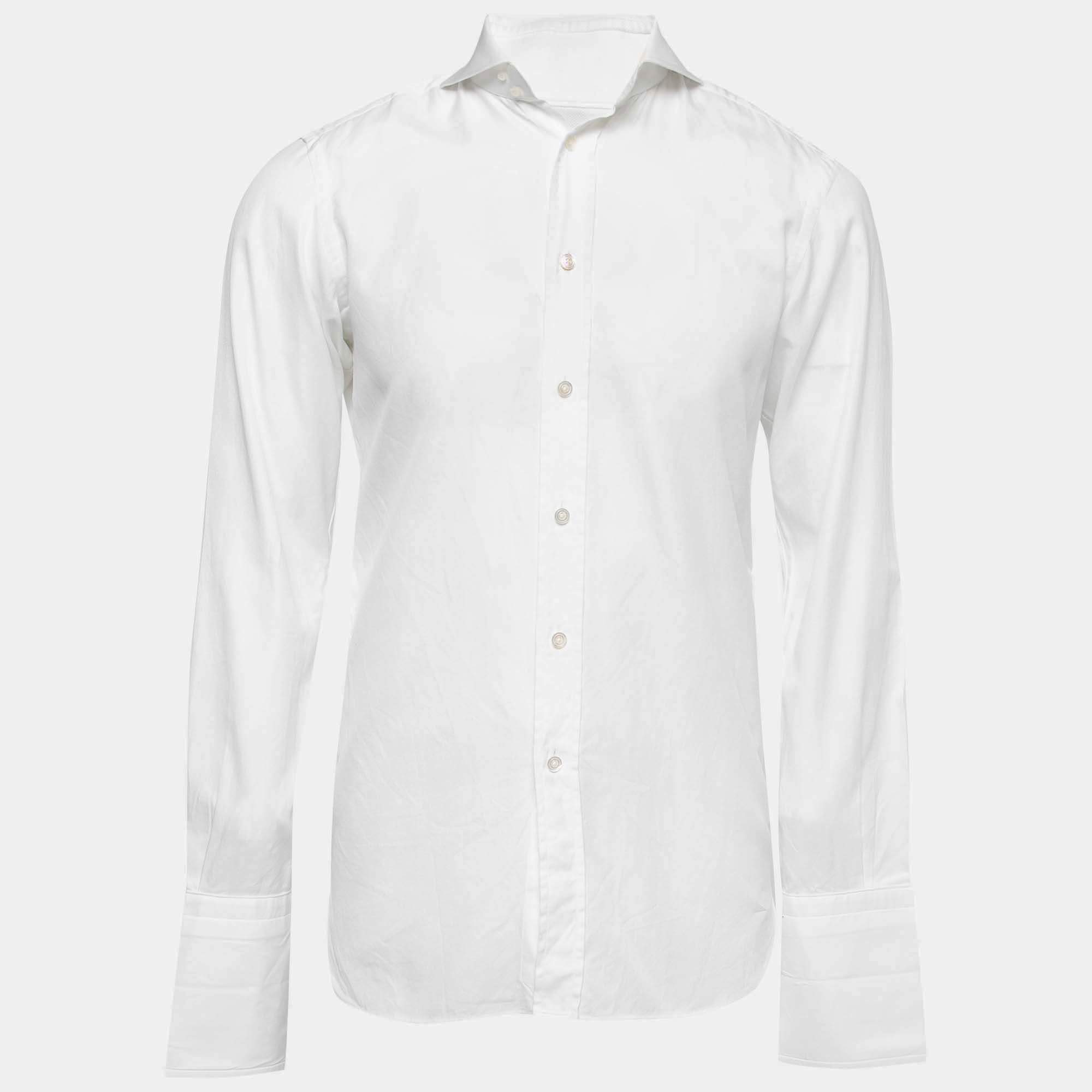 Tom Ford White Cotton French Cuffed Shirt S