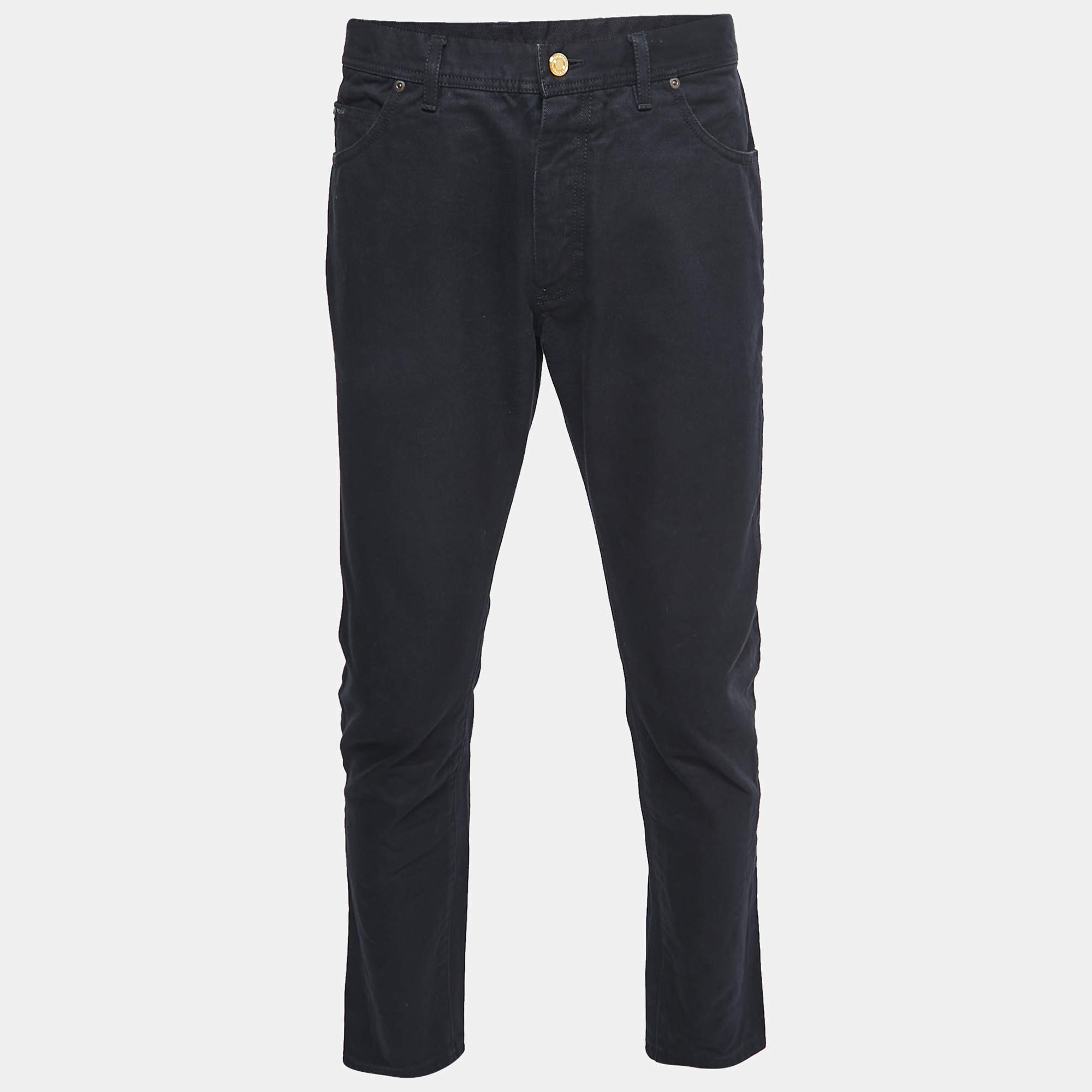 Pre Owned Tom Ford Black Denim Jeans XL Waist 35"