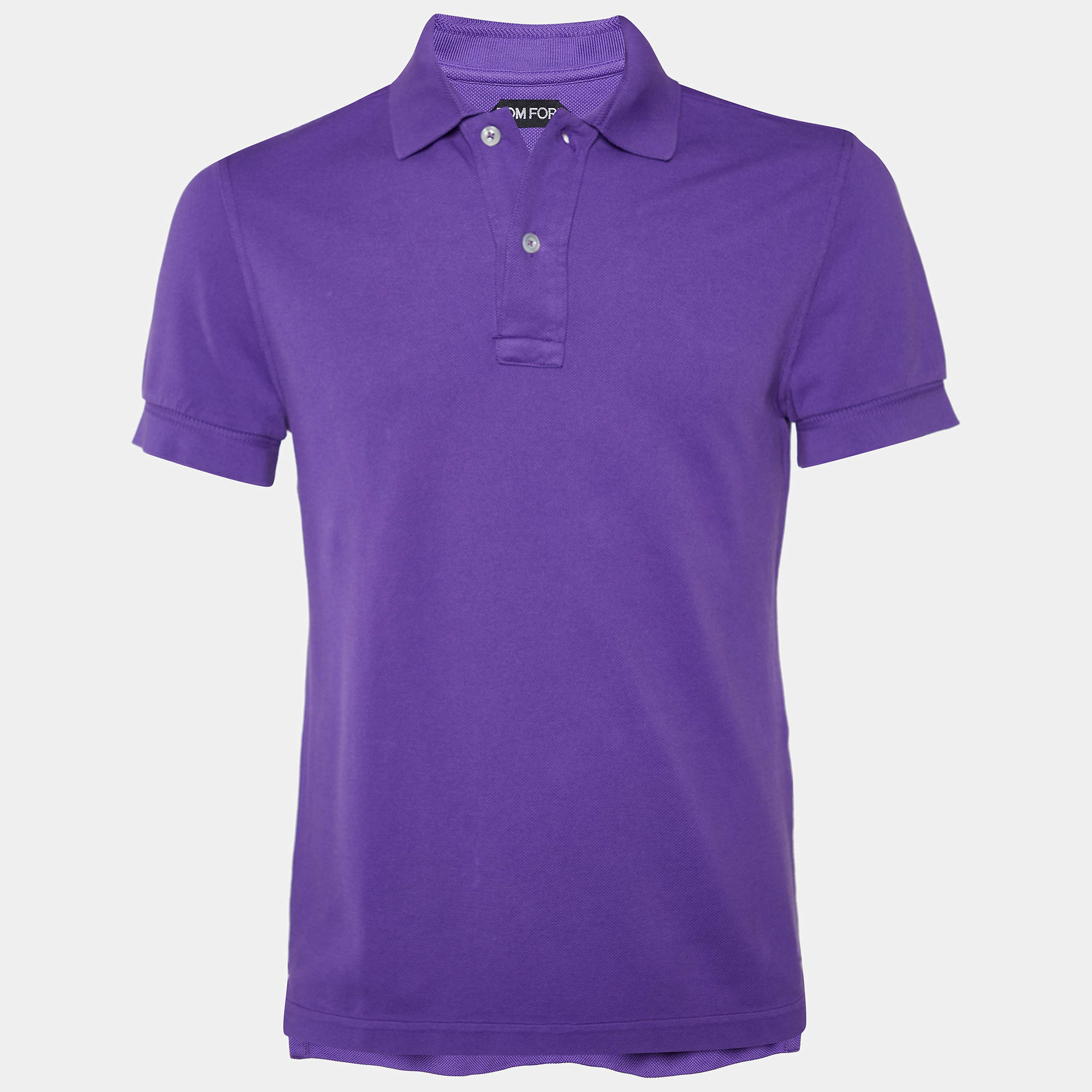 Pre Owned Tom Ford Purple Cotton Pique Polo T-Shirt S