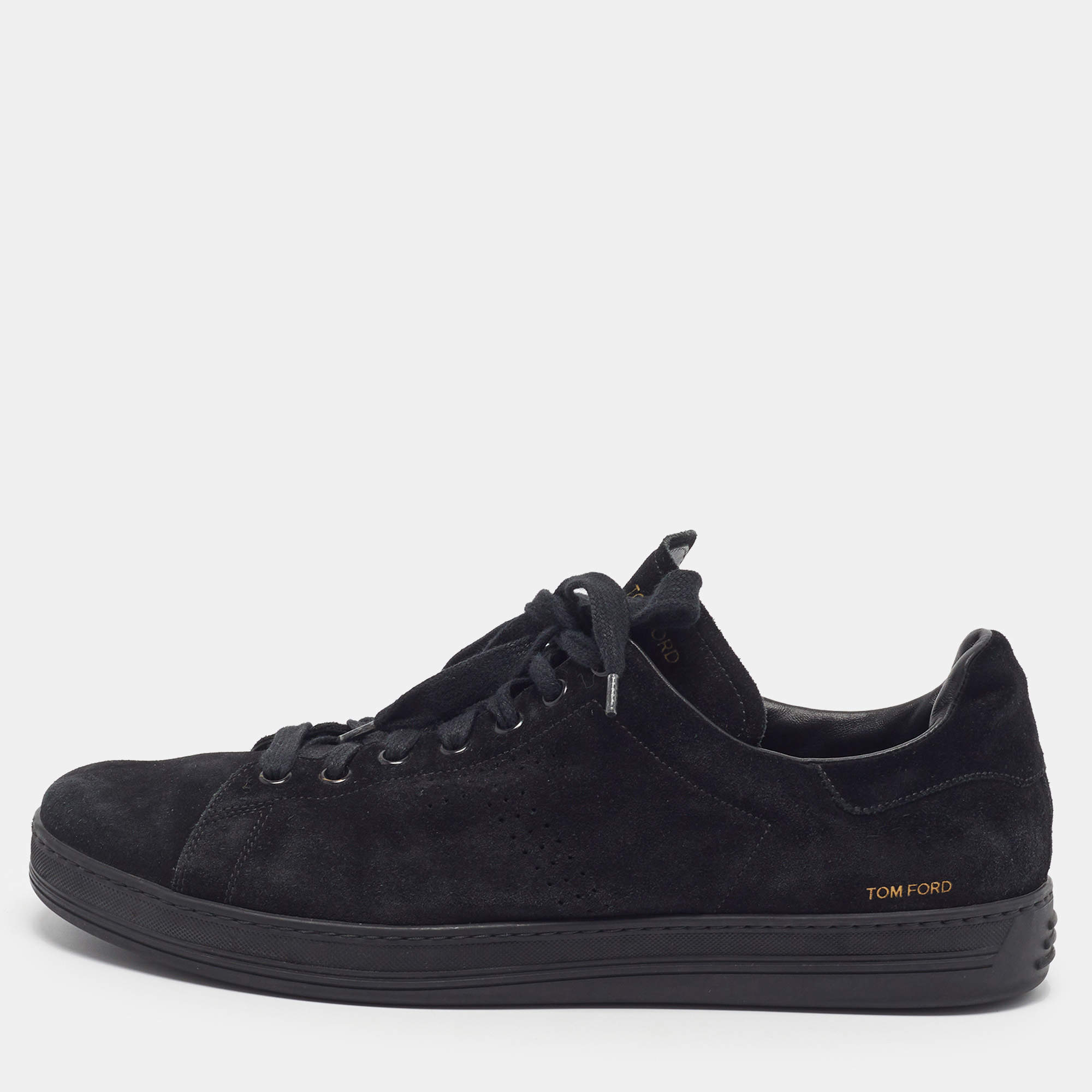 Pre Owned Tom Ford Warwick Size 43 Black Suede Lace Up Sneakers
