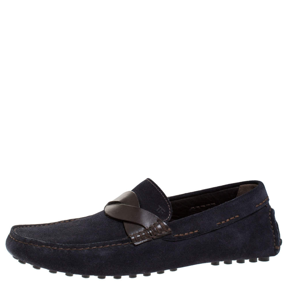 Tom Ford Two Tone Twist Band Elkan Loafer Size 40.5