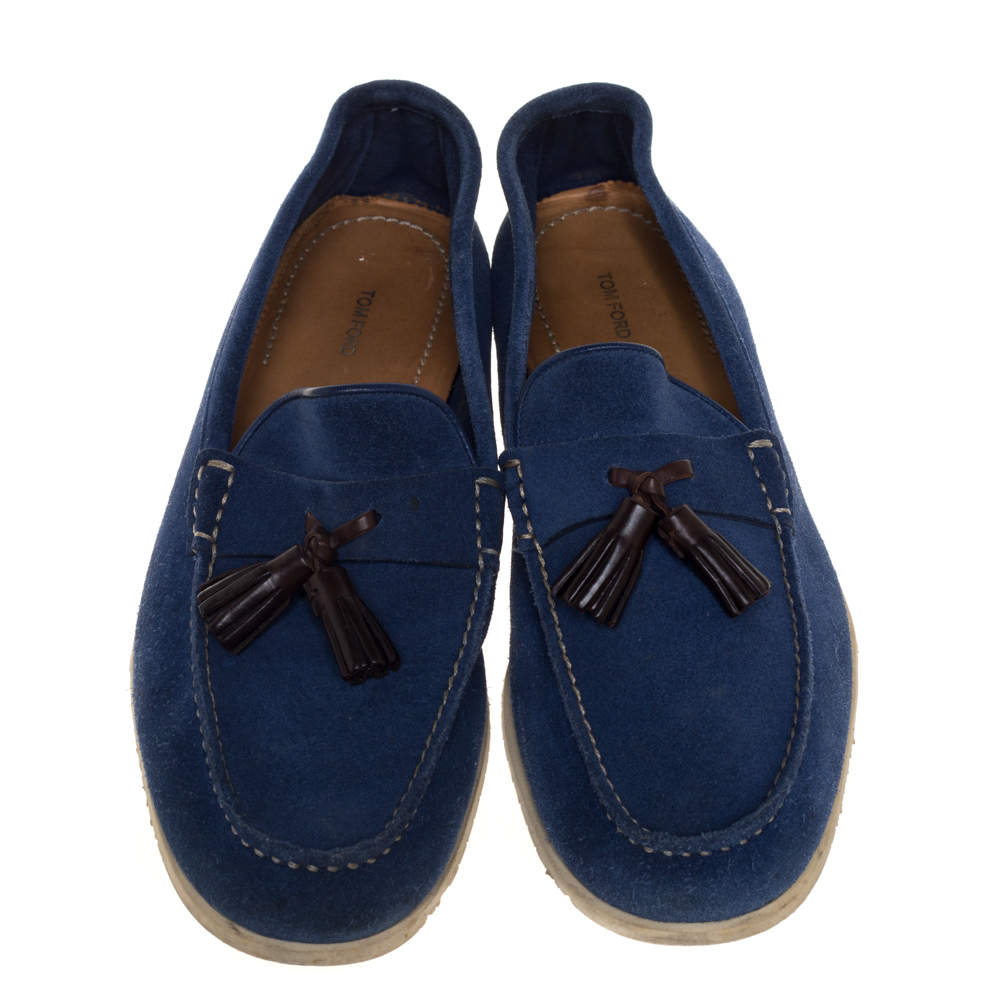 Tom Ford Blue Suede Tassel Loafers Size  Tom Ford | TLC