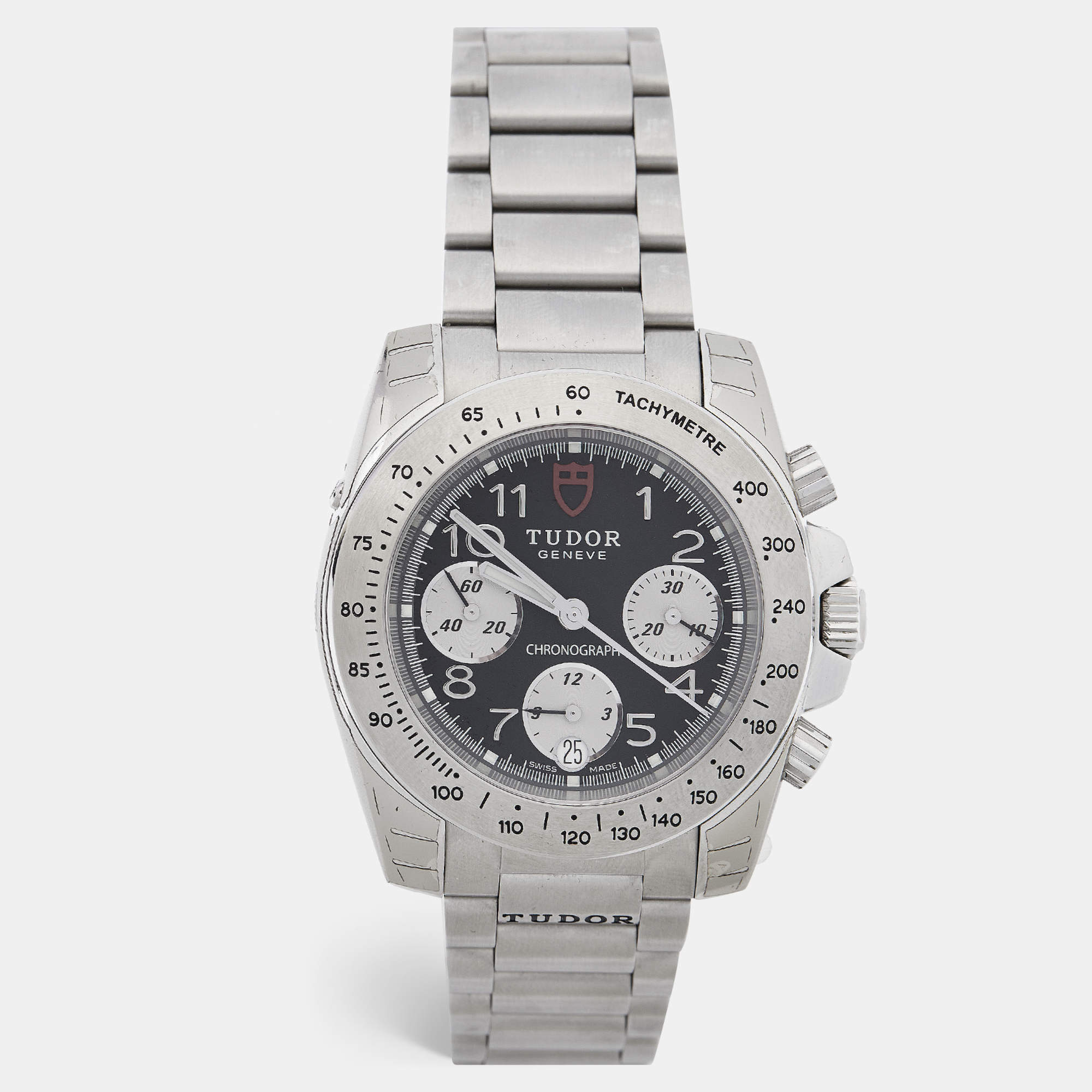 Tudor Black Stainless Steel 20300 Men's Wristwatch 41 mm 