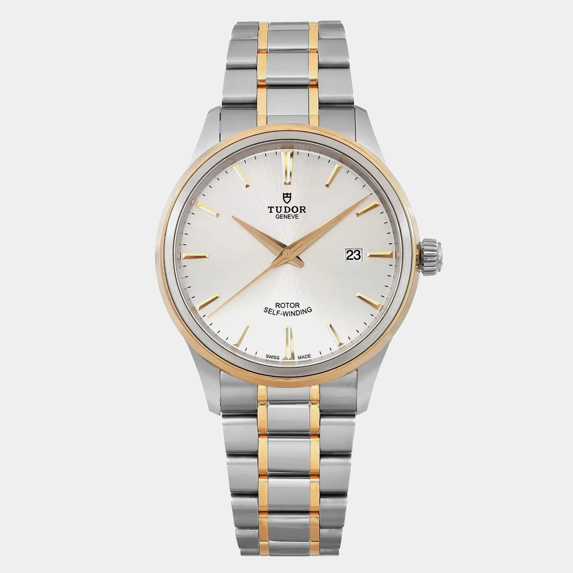 Tudor Silver Yellow Gold Stainless Steel Style 12703-0002 Automatic Men's Wristwatch 41 mm 