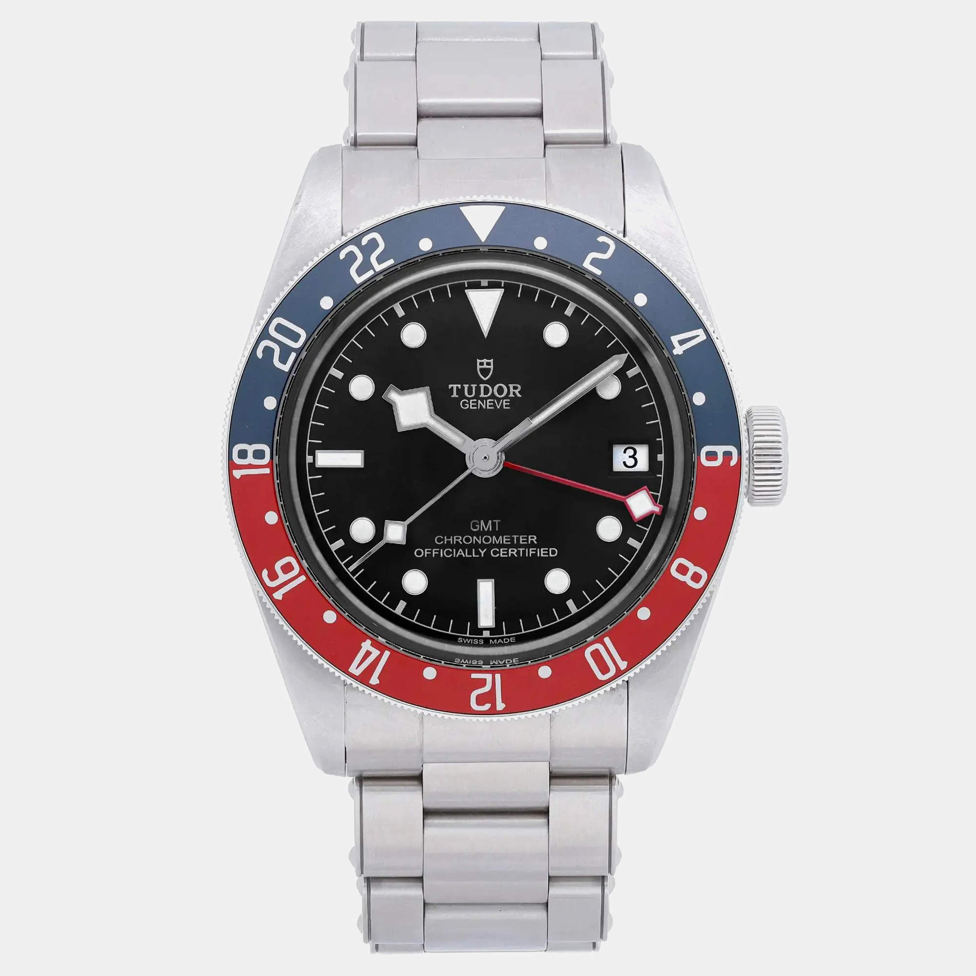Pre Owned Tudor Black Stainless Steel Black bay 79830RB Automatic Men's Wristwatch 41 mm