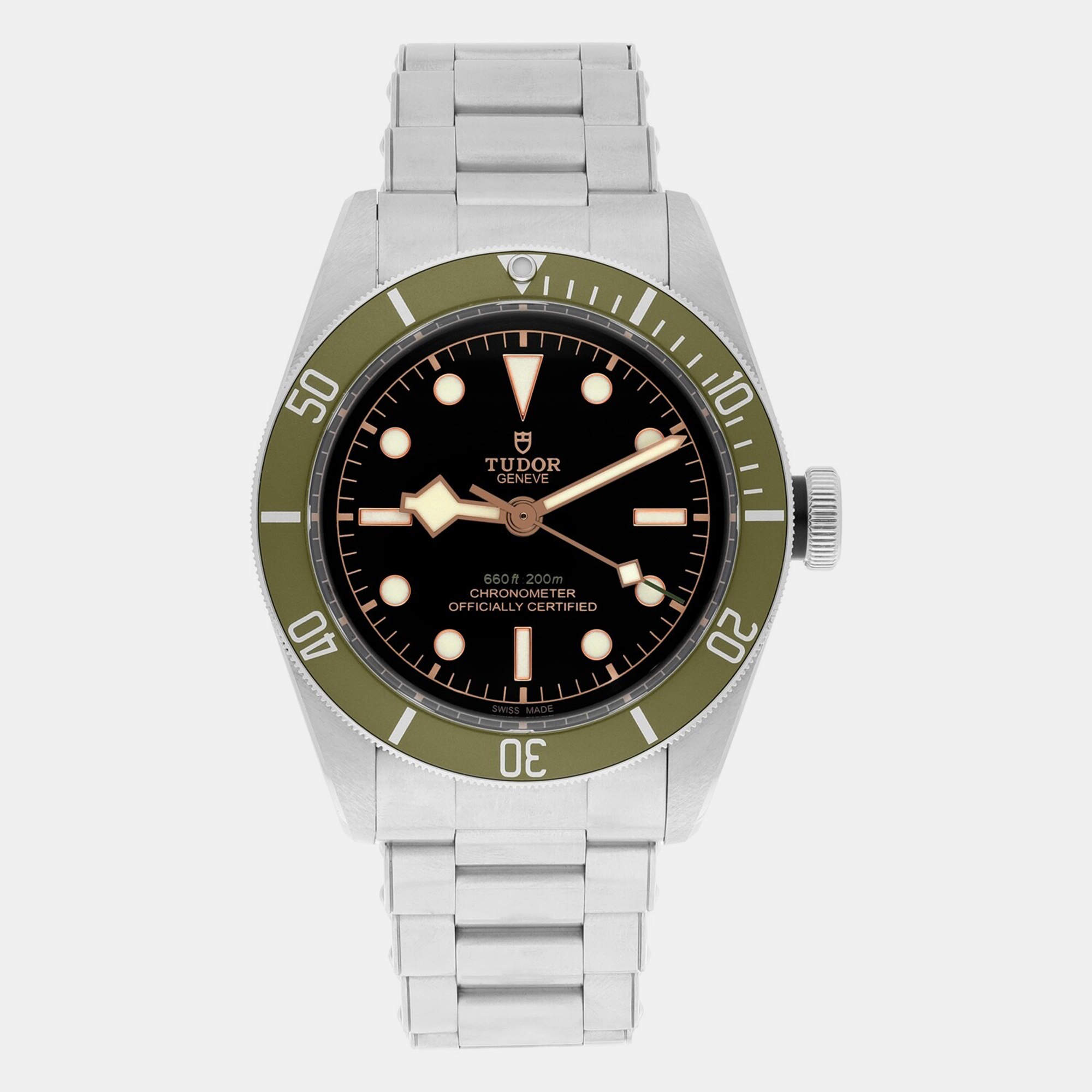 Pre Owned Tudor Black Bay 79230G Automatic Black Stainless Steel Men's Wristwatch 41 mm